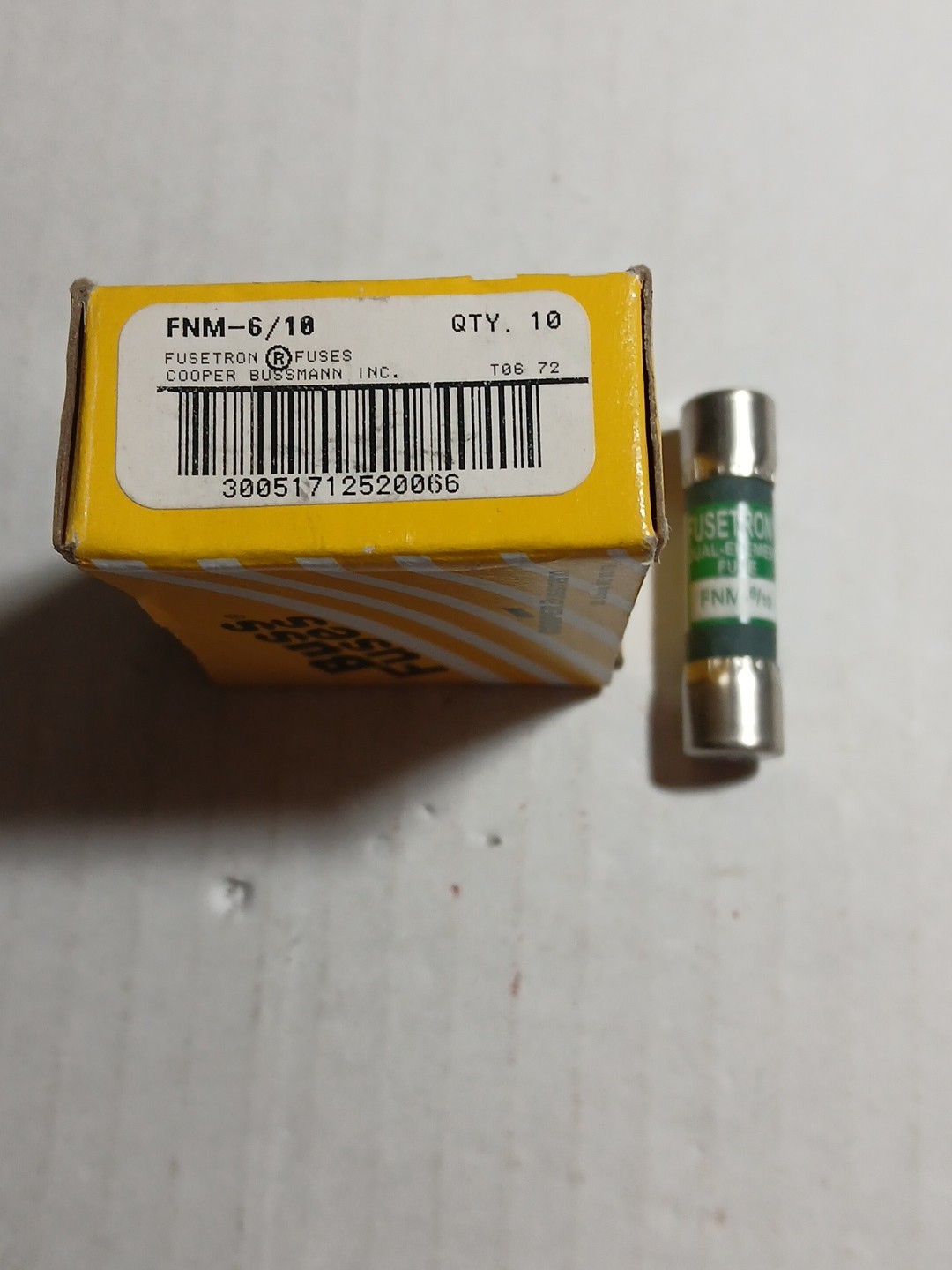 1 PC BUSS BUSSMAN FUSETRON FUSE FNM-6/10 6/10A 0.6A 250V 250VAC 125V 125VAC NEW