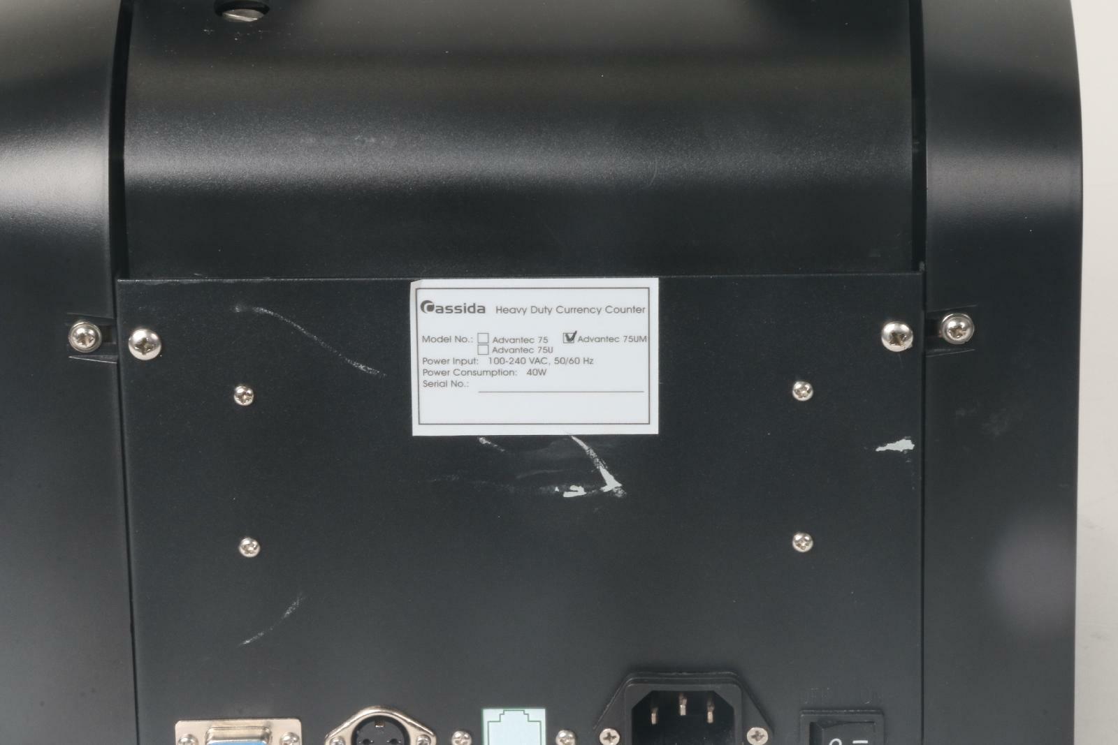 Cassida Advantec 75UM Heavy Duty Currency Counter