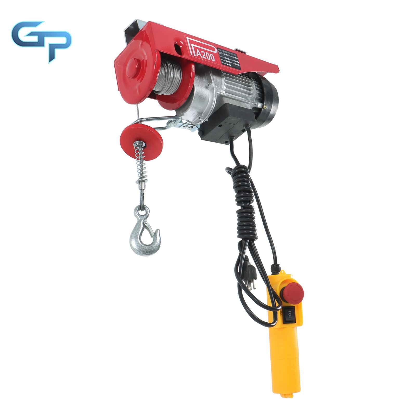 Electric Hoist 110V 440lbs/200kg w/ Safety Brake & 6.6ft Wired Remote Control
