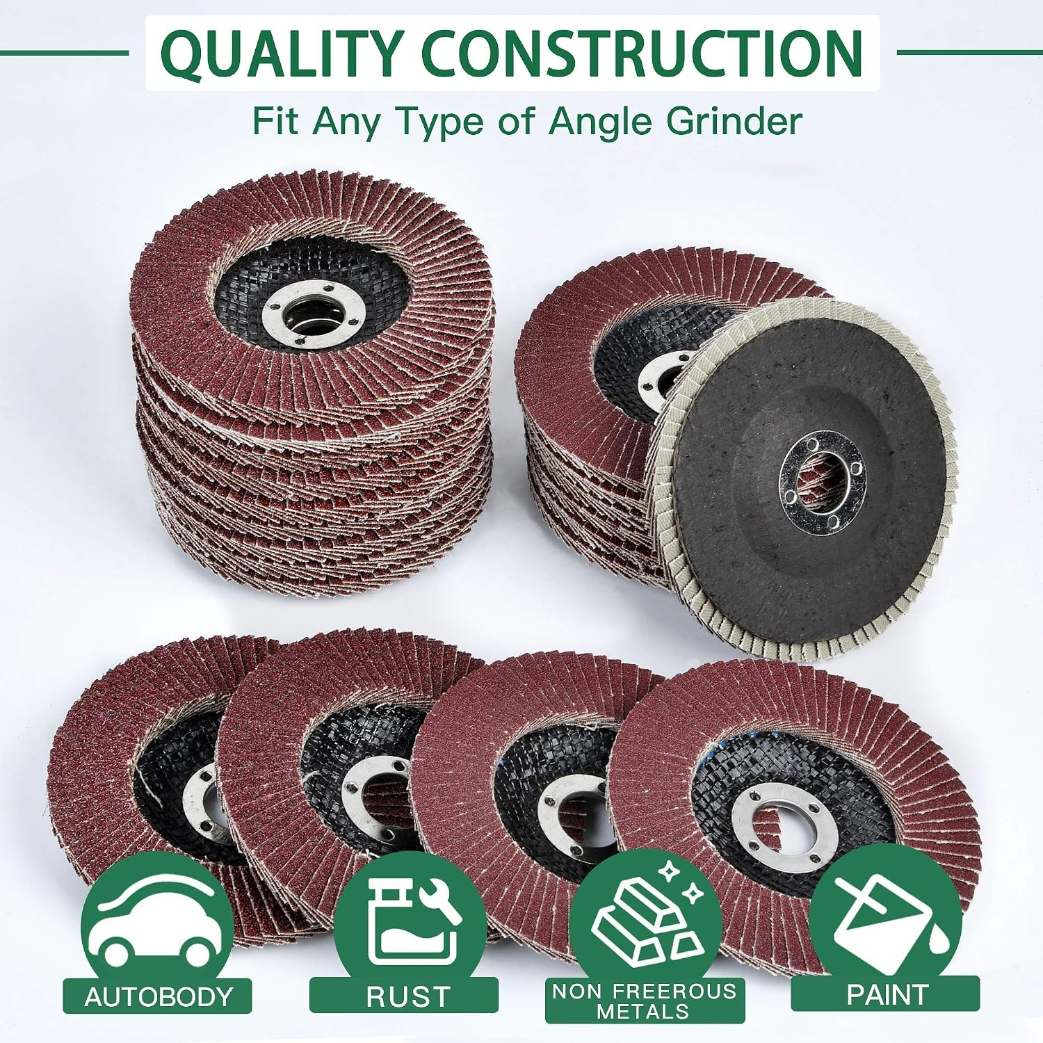 71878 4 Inch Flap Discs 20 PCS 40 Grit Sanding Pad 5/8 Inch Arbor