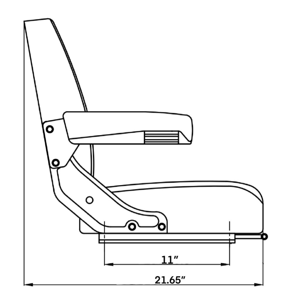 Trac Seats Black Seat for Exmark Ferris Scag Gravely Hustler Kubota Mowers