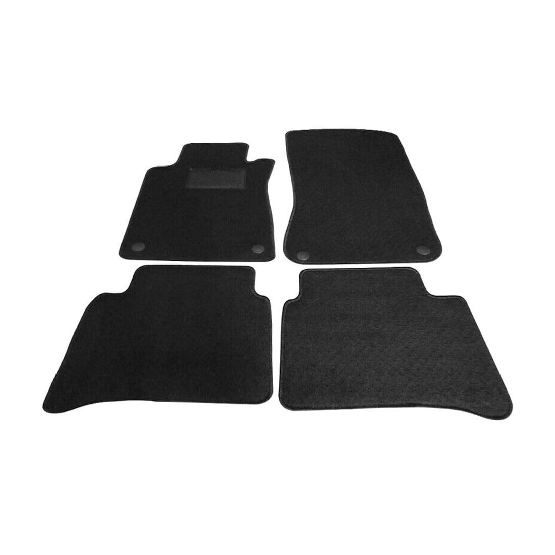 OE Factory Fit Car Floor Mats Black Nylon 4Pcs Front Rear for W211 4Dr 901-72033