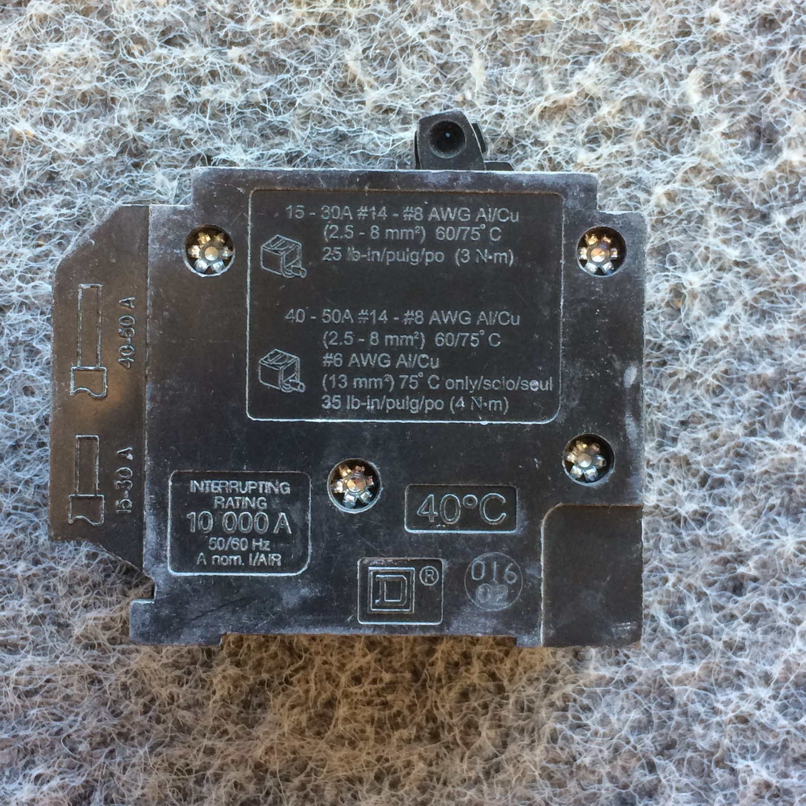 Square D HOMT2020230 20 A Miniature Quadplex Circuit Breaker HOMT2020230