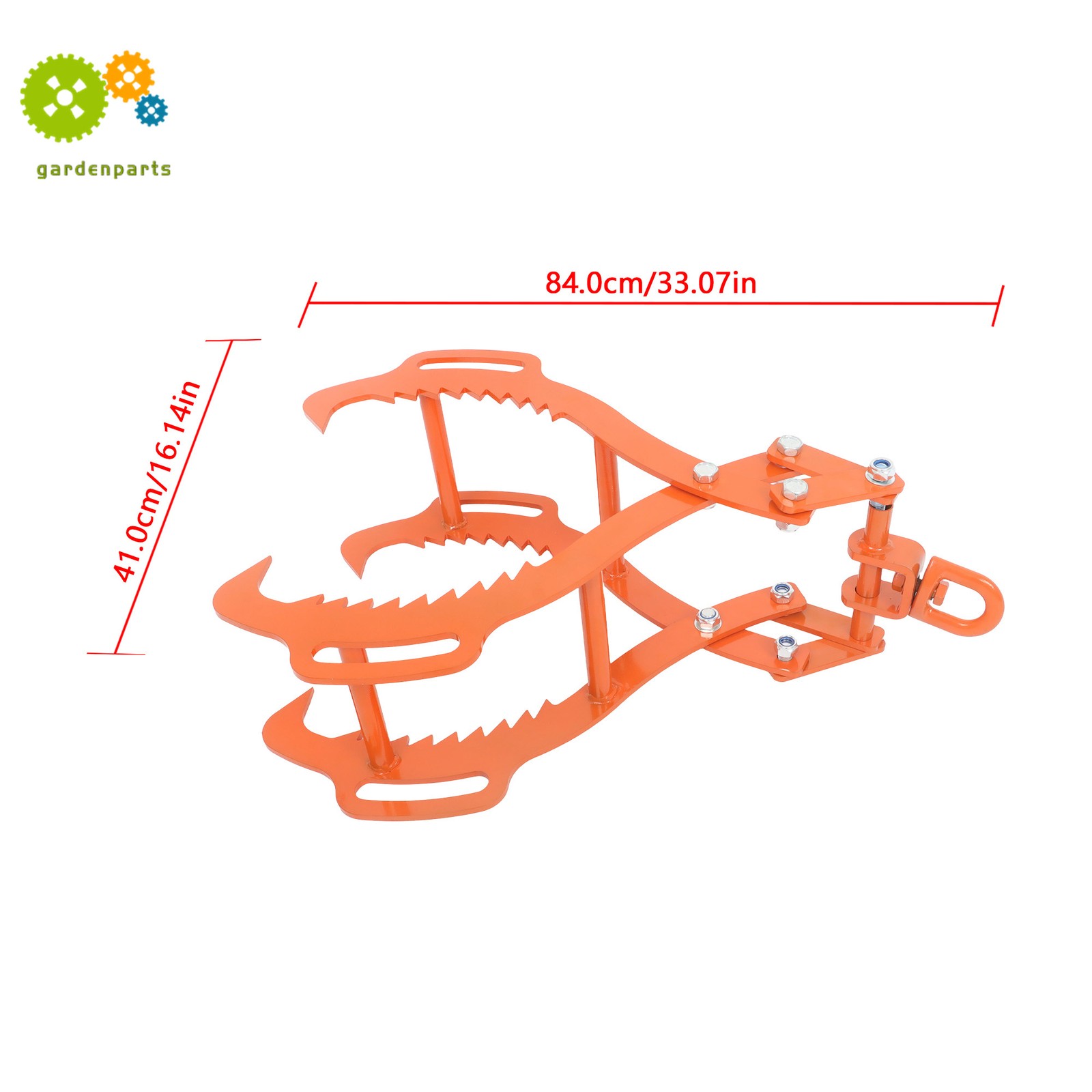 Heavy 4-Claw Log Tongs 28″ – Steel Timber Grapple Grabber For Lifting & Felling