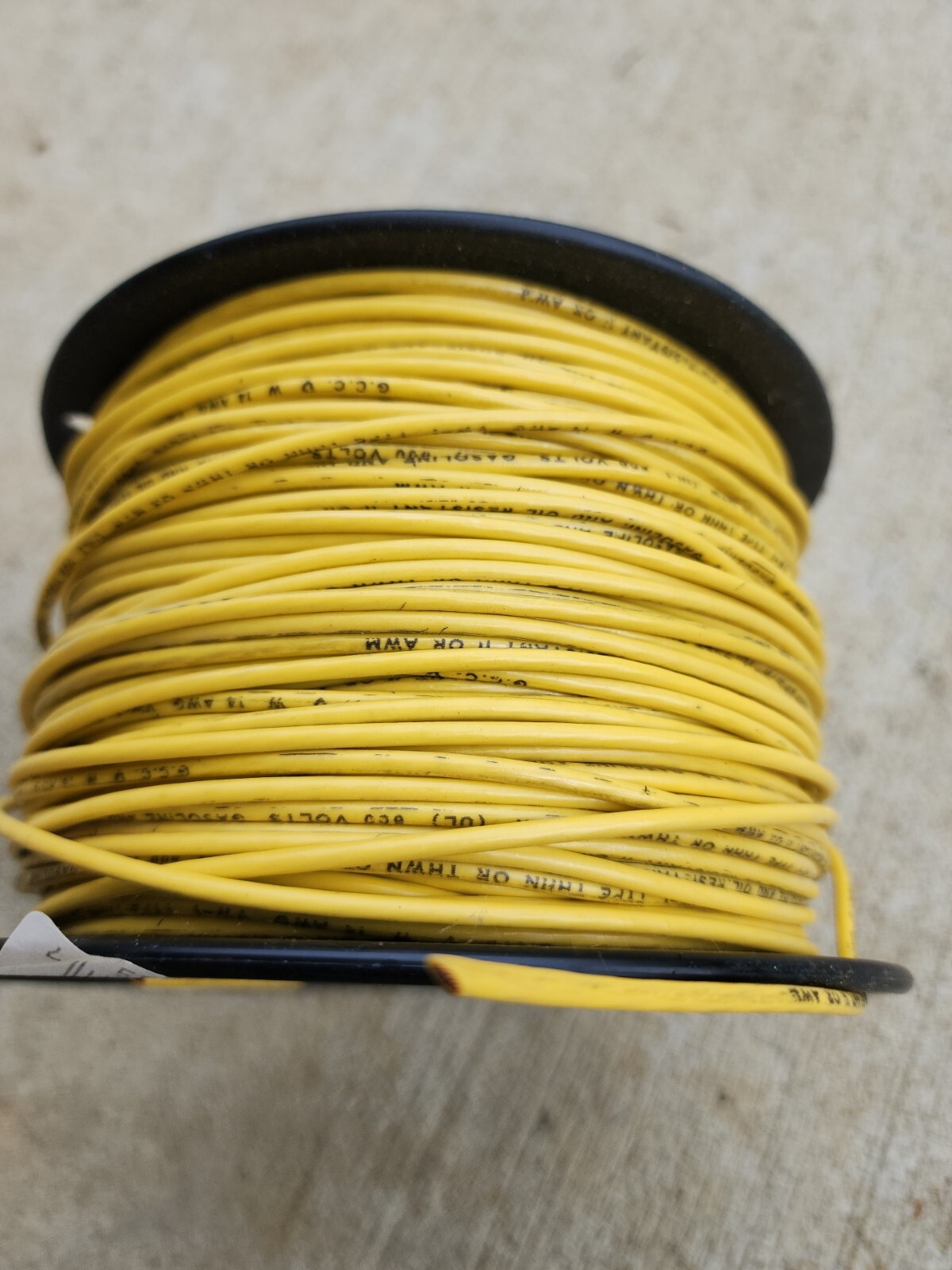 500′ Wire 14 Awg THHN/THWN 600V Yellow MADE IN USA
