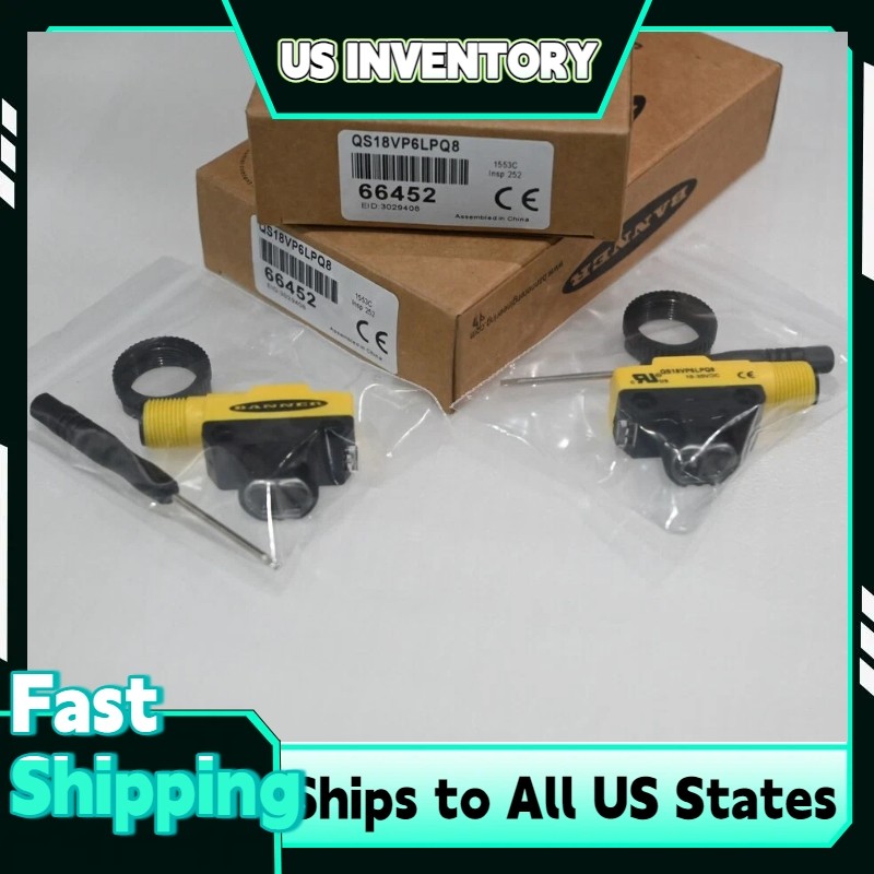 Banner QS18VP6LPQ8 New Photoelectric Sensor Diffuse 10-30VDC M12 4-Pin Free Ship