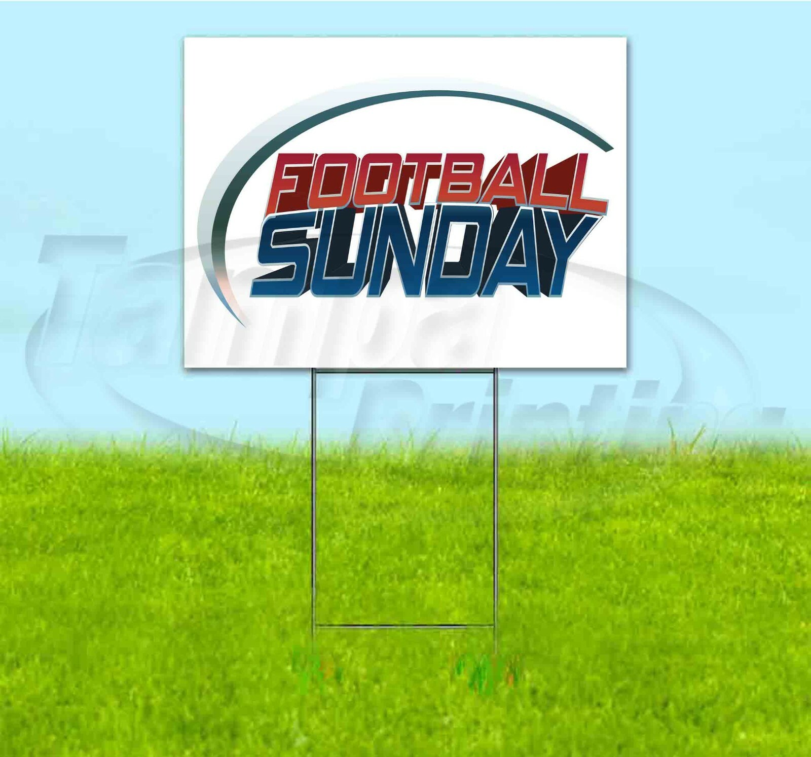 FOOTBALL SUNDAYS 18×24 Yard Sign WITH STAKE Corrugated Bandit USA TAILGATE