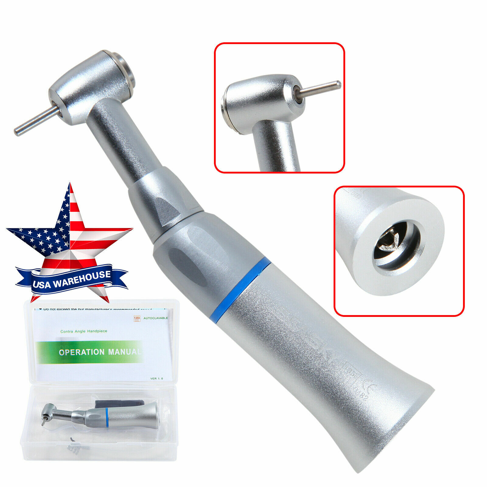 Dental Slow Speed Contra Angle Handpiece fit NSK 1.6mm Friction Grip E-type PAG