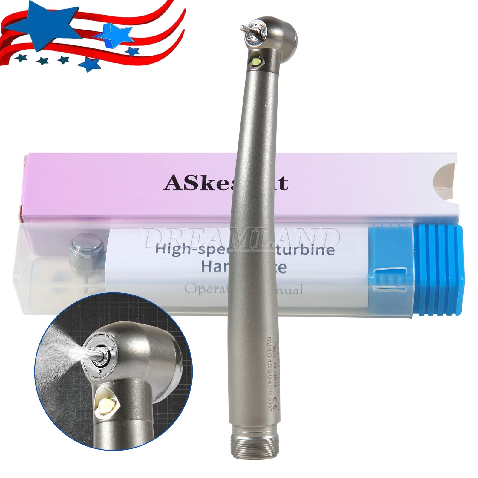 NSK Style Dental Fiber Optic LED E-generator High Speed Handpiece Turbine 2 HOLE