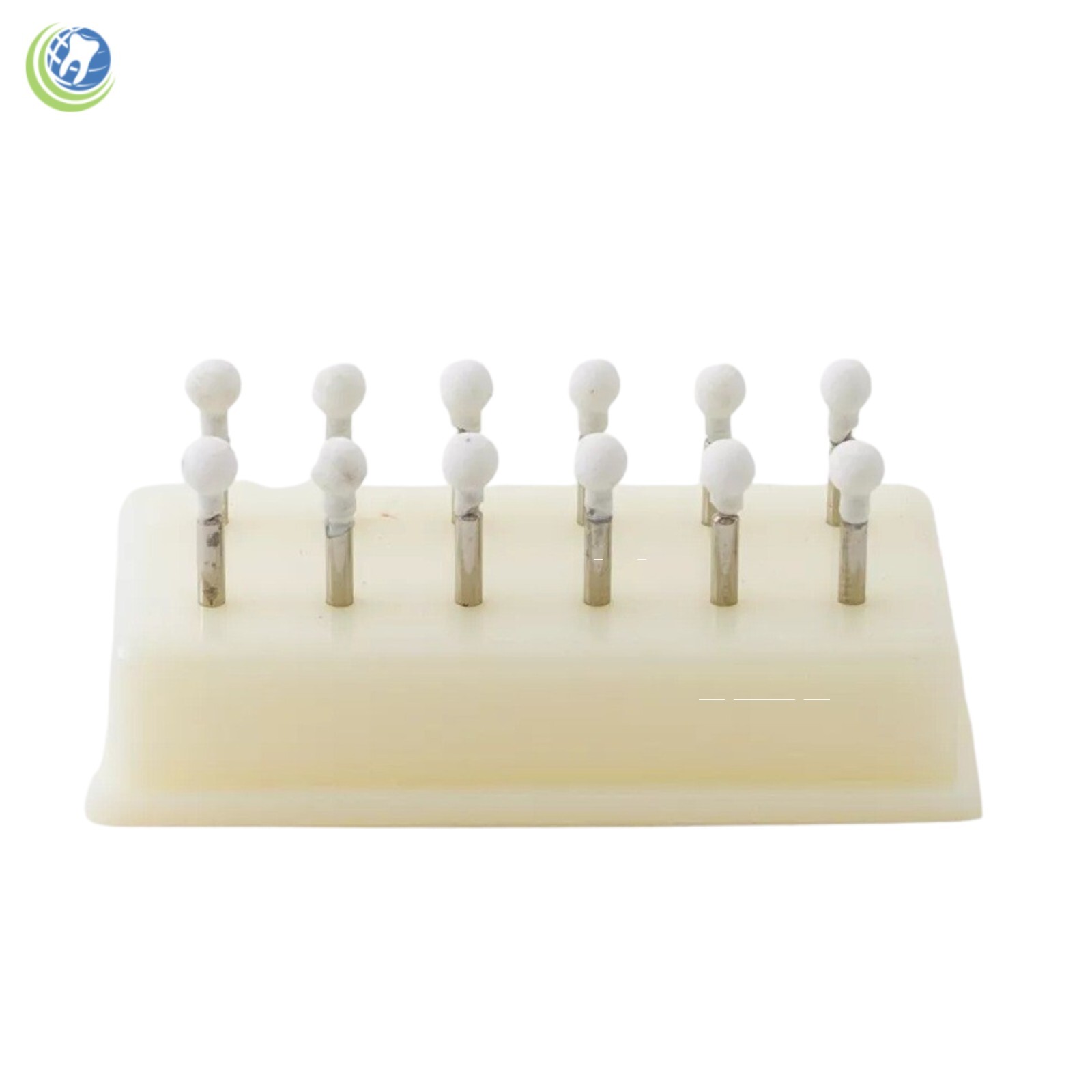 Dental Polishing Finishing Mounted Arkansas Stones Points White FG Round 12/pack