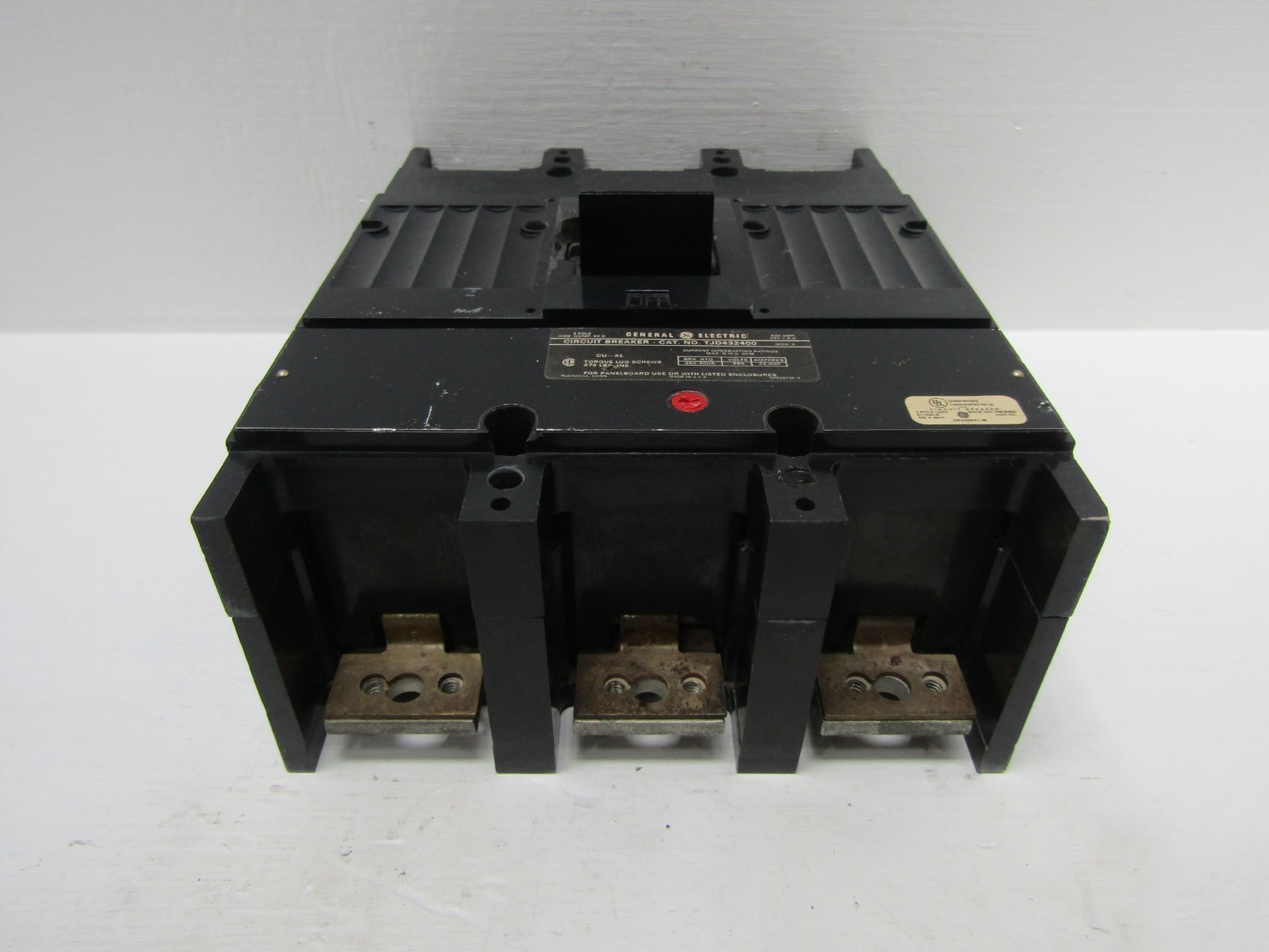 GE General Electric TJD432400 400 Amp 240V 3-Pole Circuit Breaker 400A Chipped