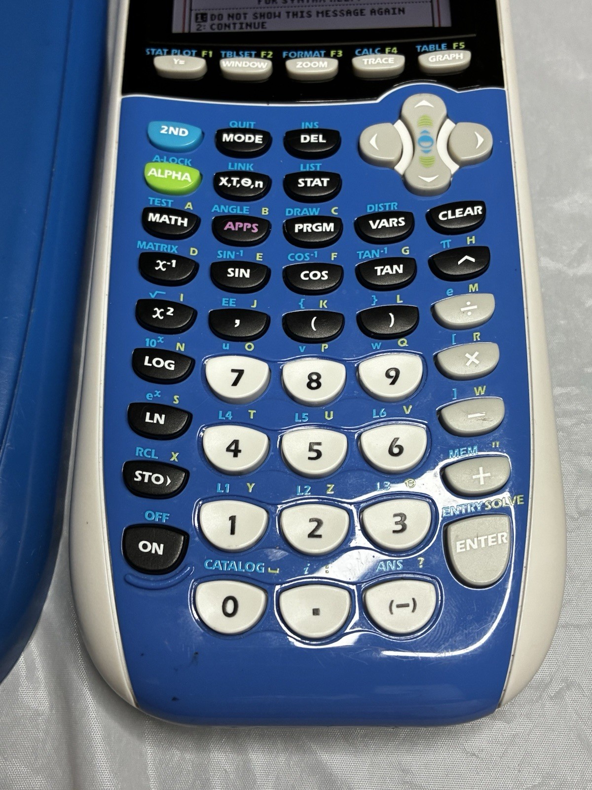 TI-84 Plus C Silver Edition Calculator Blue w/ Cover, Charging Cord + Free Ship