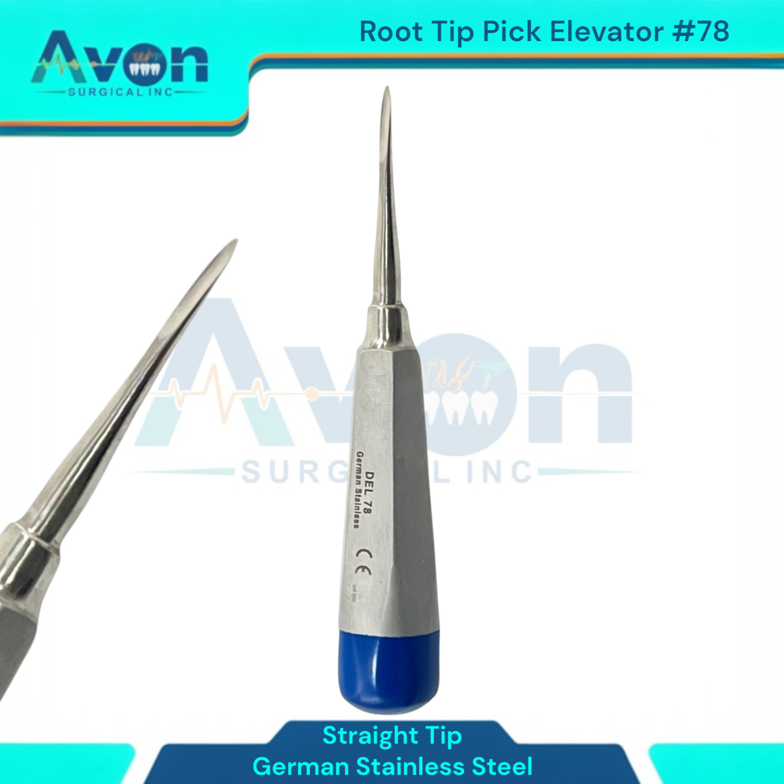 3 Count Apical Root Tip Picks, Dental Tooth Extraction Elevators #78, #79, #80