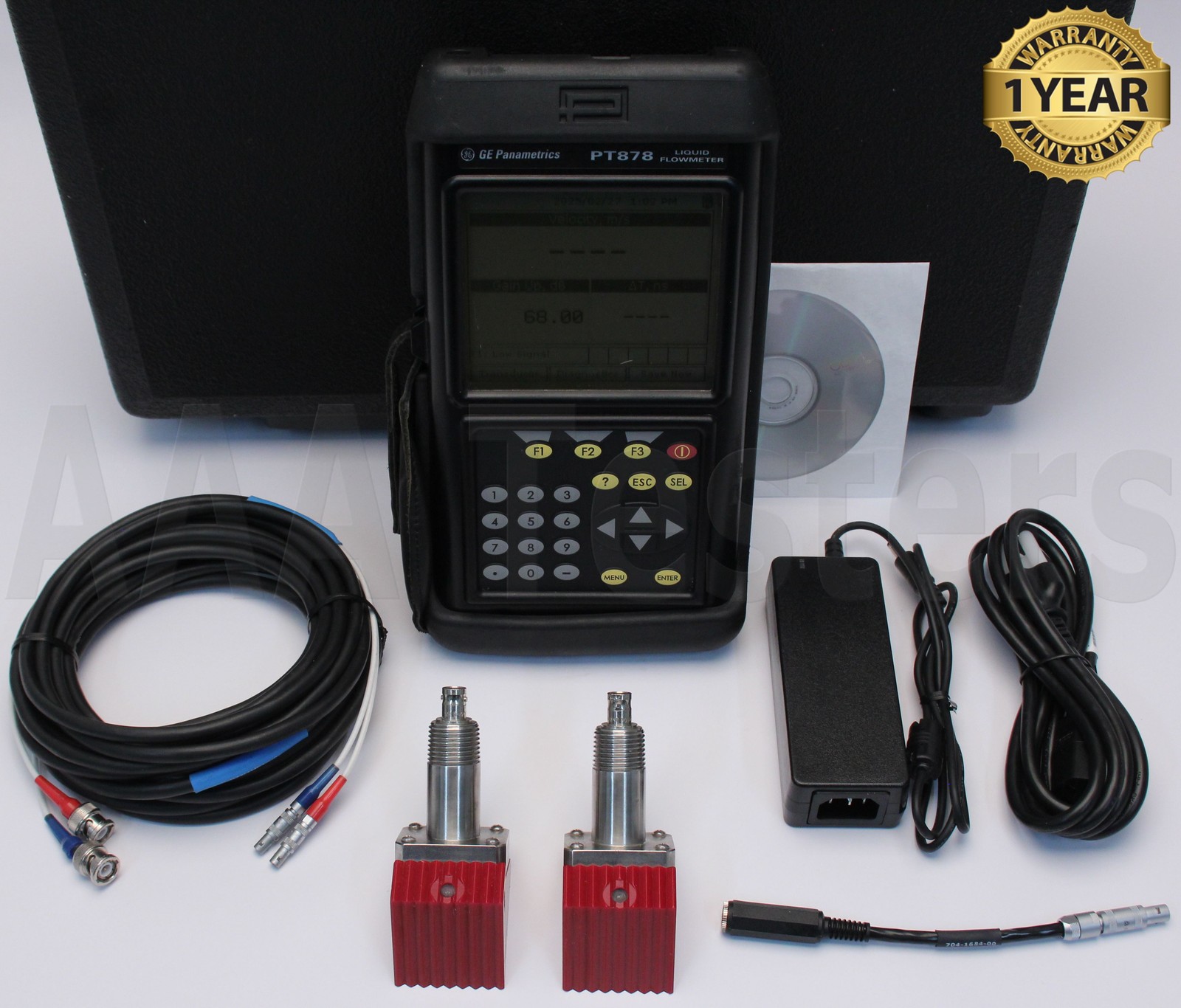 GE Panametrics PT878 Handheld Ultrasonic Flowmeter PT 878