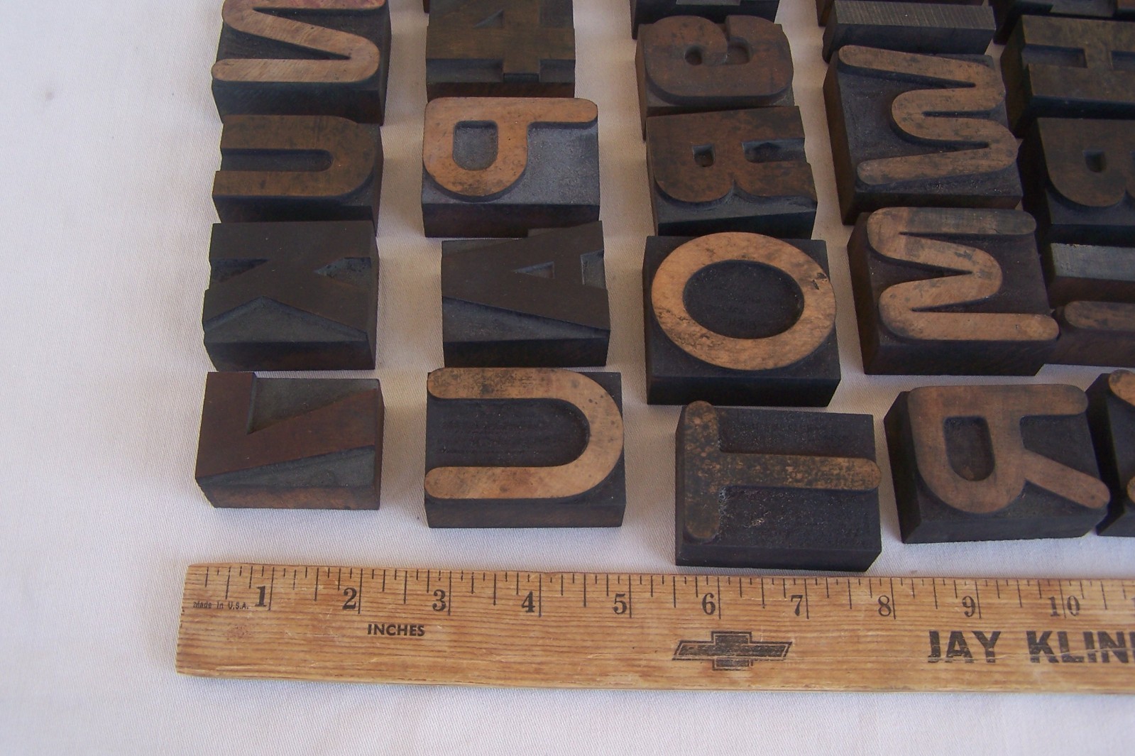 HUGE LOT! 128 Vintage Letterpress wood print typeset printing block typography