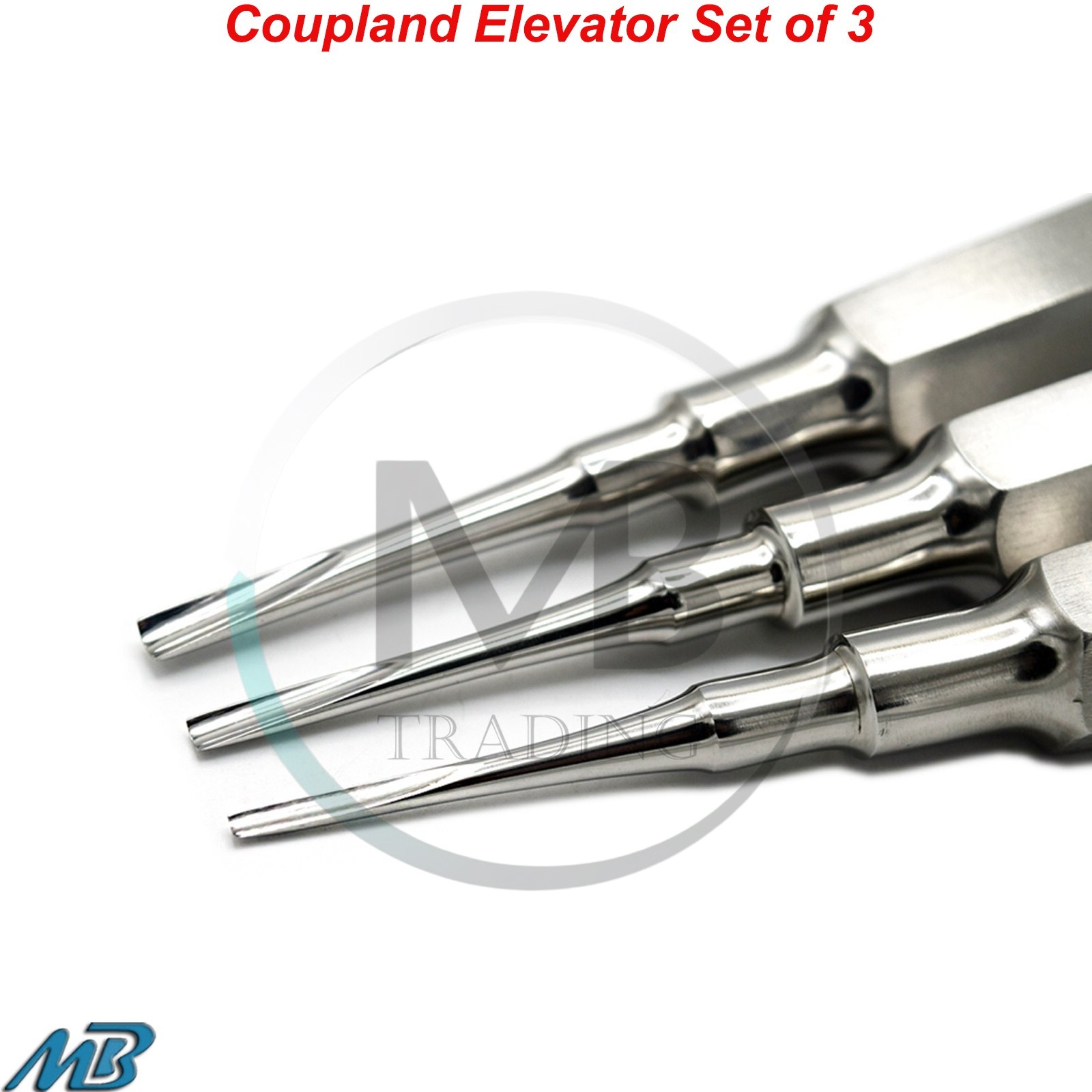Dental Elevators Coupland Elevators Set of 3 Extracting Extraction Instruments