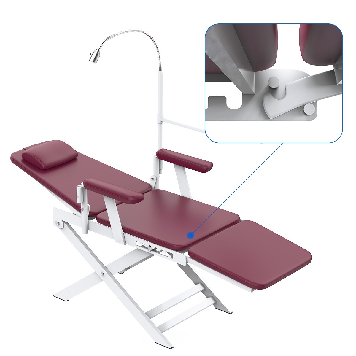 Portable Dental Mobile Delivery Unit System with Air Compressor 4Hole /Chair