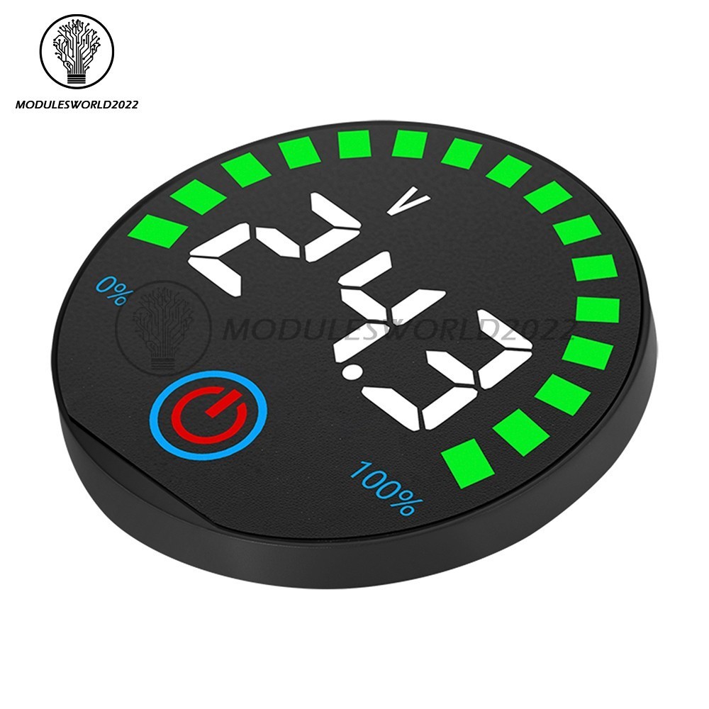DC7-55V Acid/Li-ion LED Indicator Volt & Battery Level Display Power-Off Memory