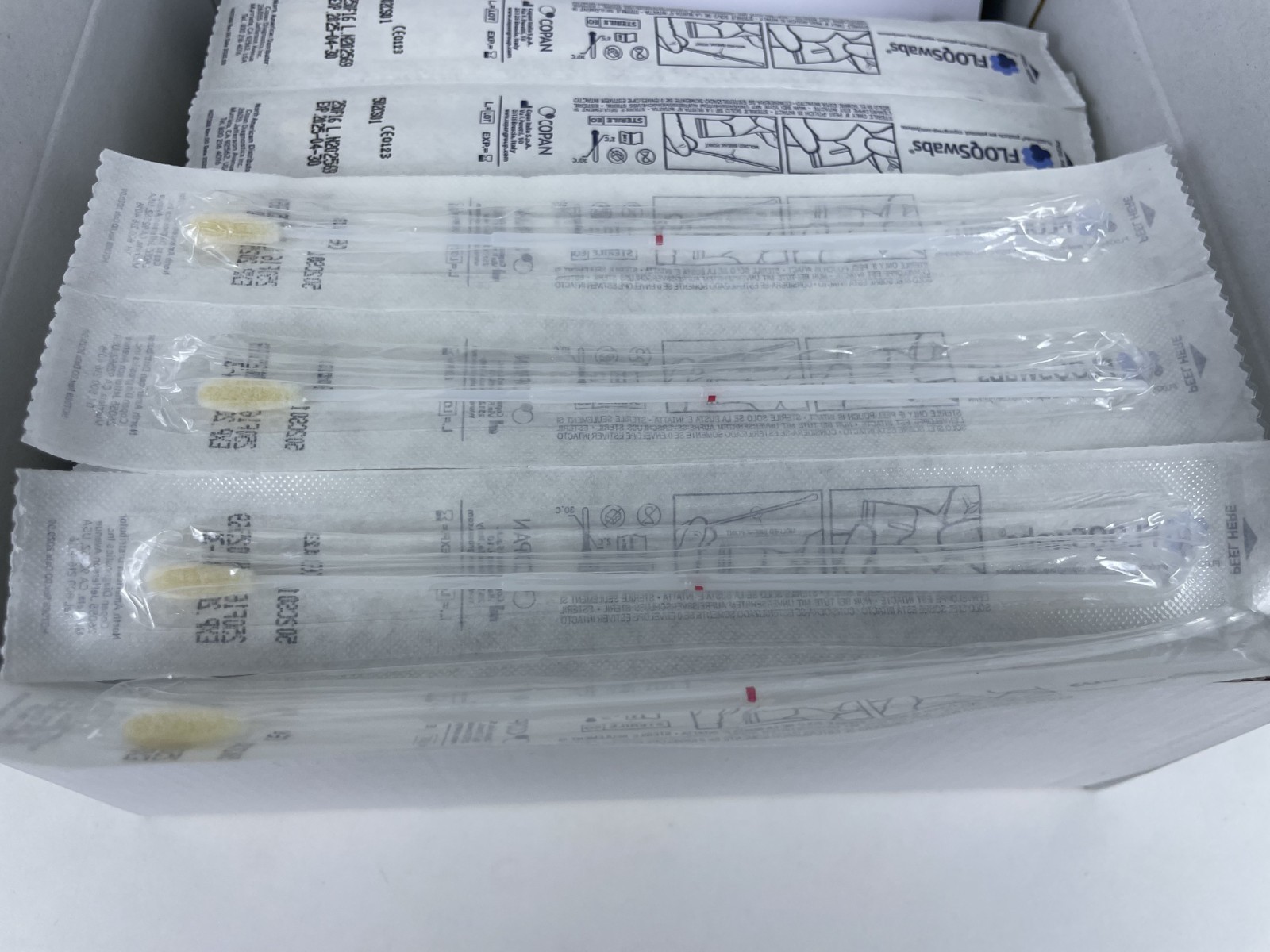 Copan 80mm FLOQSwabs Nasal Swab Sterile Individual Wrap 100ct 502CS01