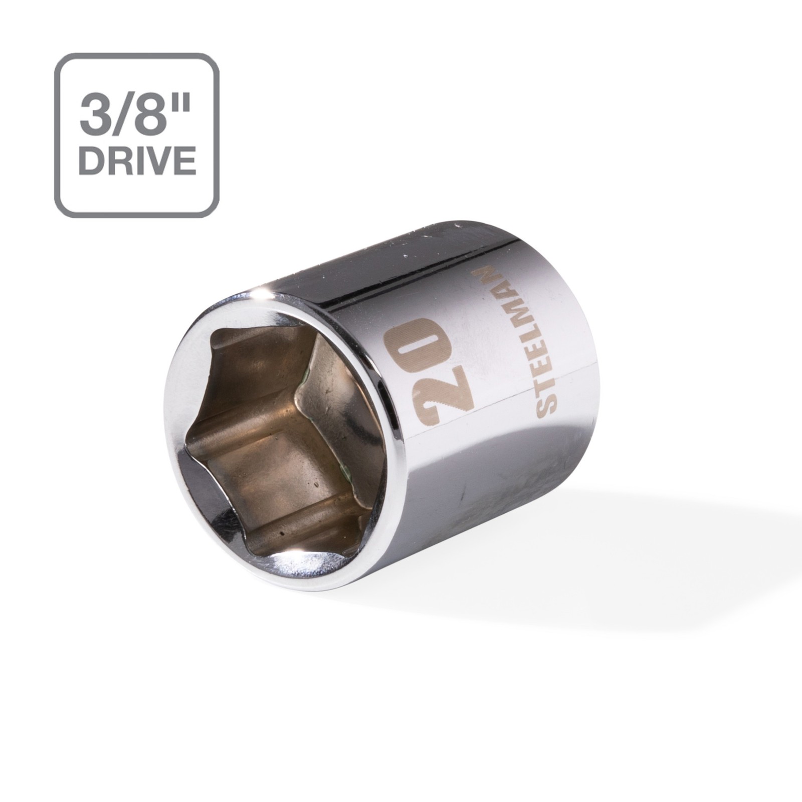 STEELMAN PRO 3/8-Inch Drive x 20mm 6-Point Socket, 78526
