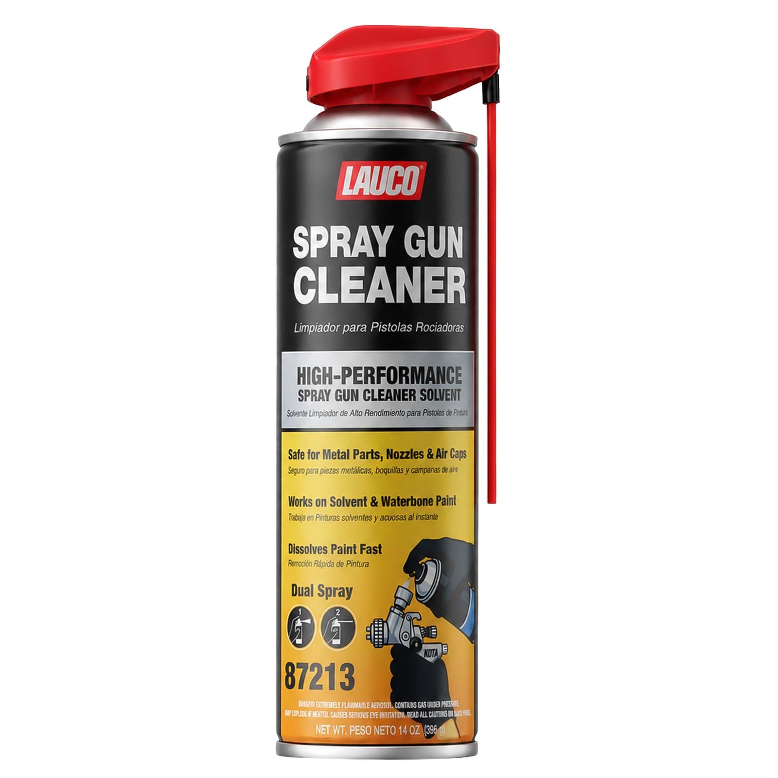 LAUCO Spray Gun Cleaner 14 oz, Pack of 1, High-Performance Paint Gun Cleaner