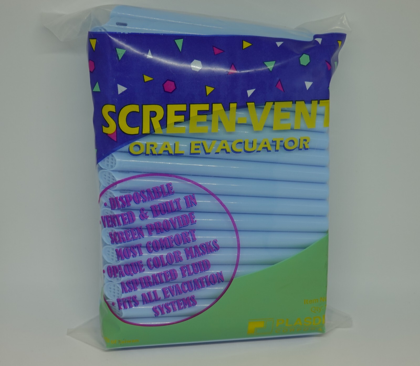 Screen-Vent HVE Aspirators BLUE 100Pcs/Bag Dental