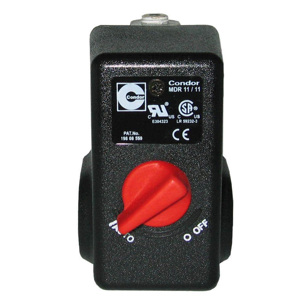 CONDOR MDR 11 / 11 EA PRESSURE SWITCH 26 AMPS 120 / 240 VOLTS 120-155 PSI