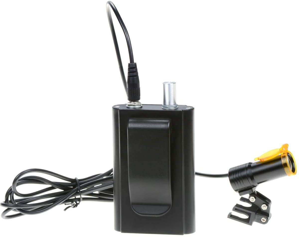 Rechargeable Battery 1800Mah with Belt Clip For Dental LED Head Light Black USA