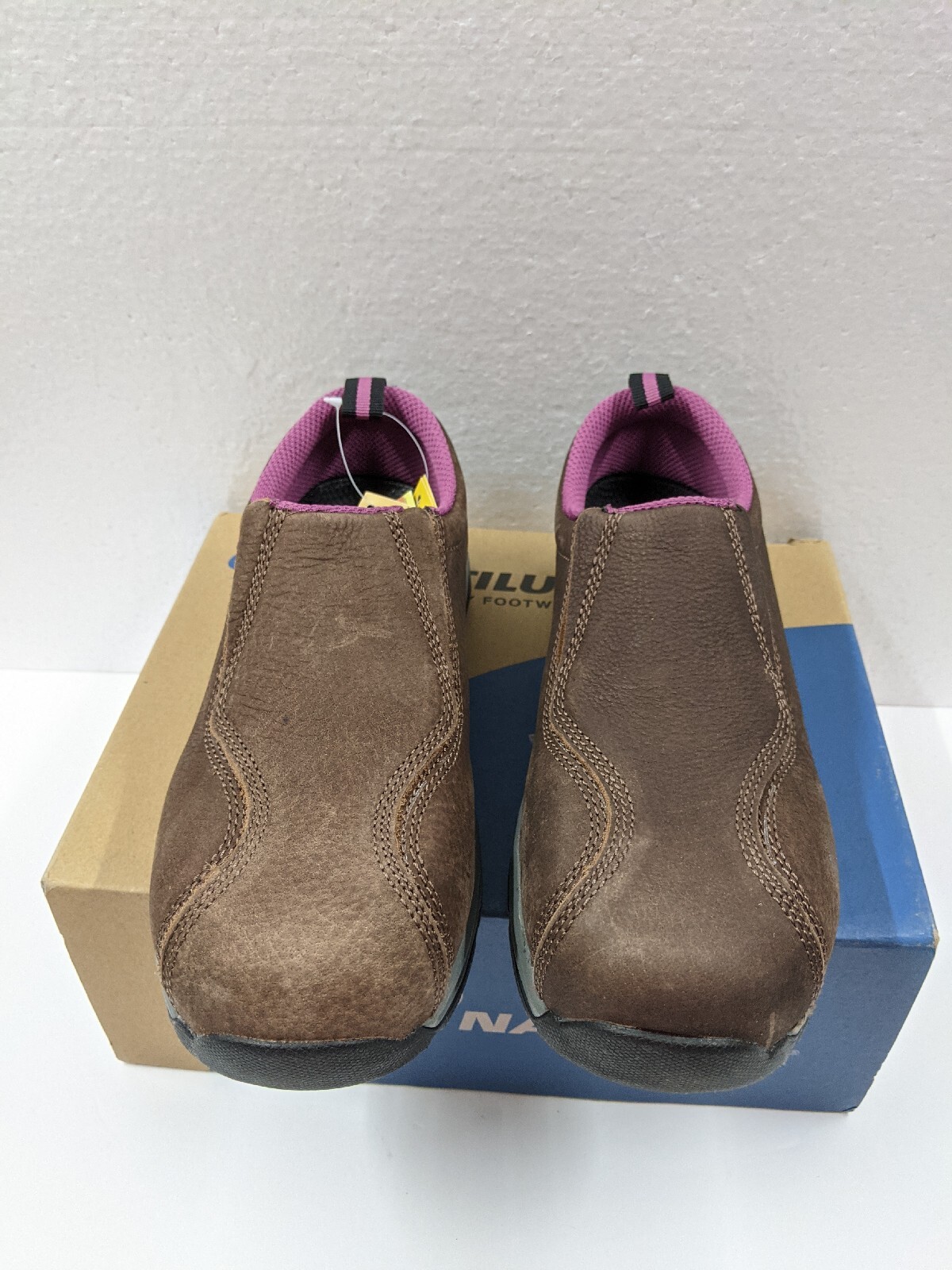 Nautilus Safety Footwear Women’s Slip-on ESD Industrial Shoe Size 7 MED Brown