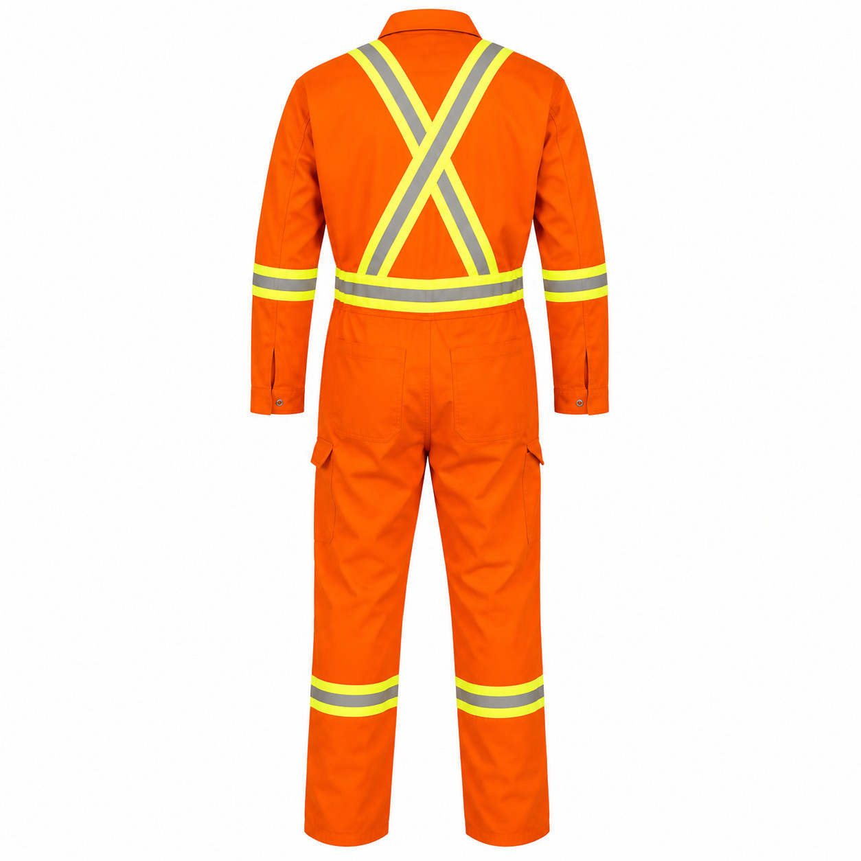 Safety High Visibility Hi Vis Work Coverall with Leg Zipper-Full Sleeve-100%C
