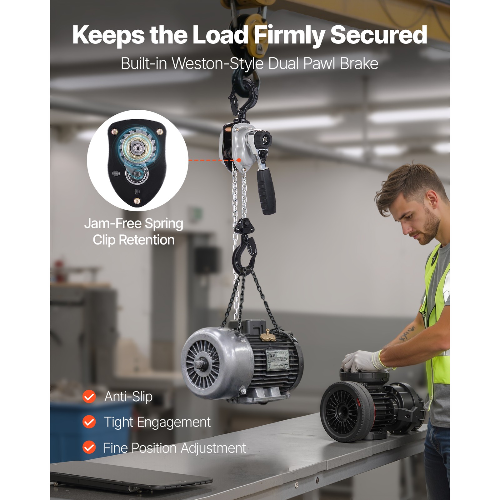 Uimoso Manual Lever Chain Hoist 550 lbs Capacity, 5 ft Lift, Durable Alloy Steel