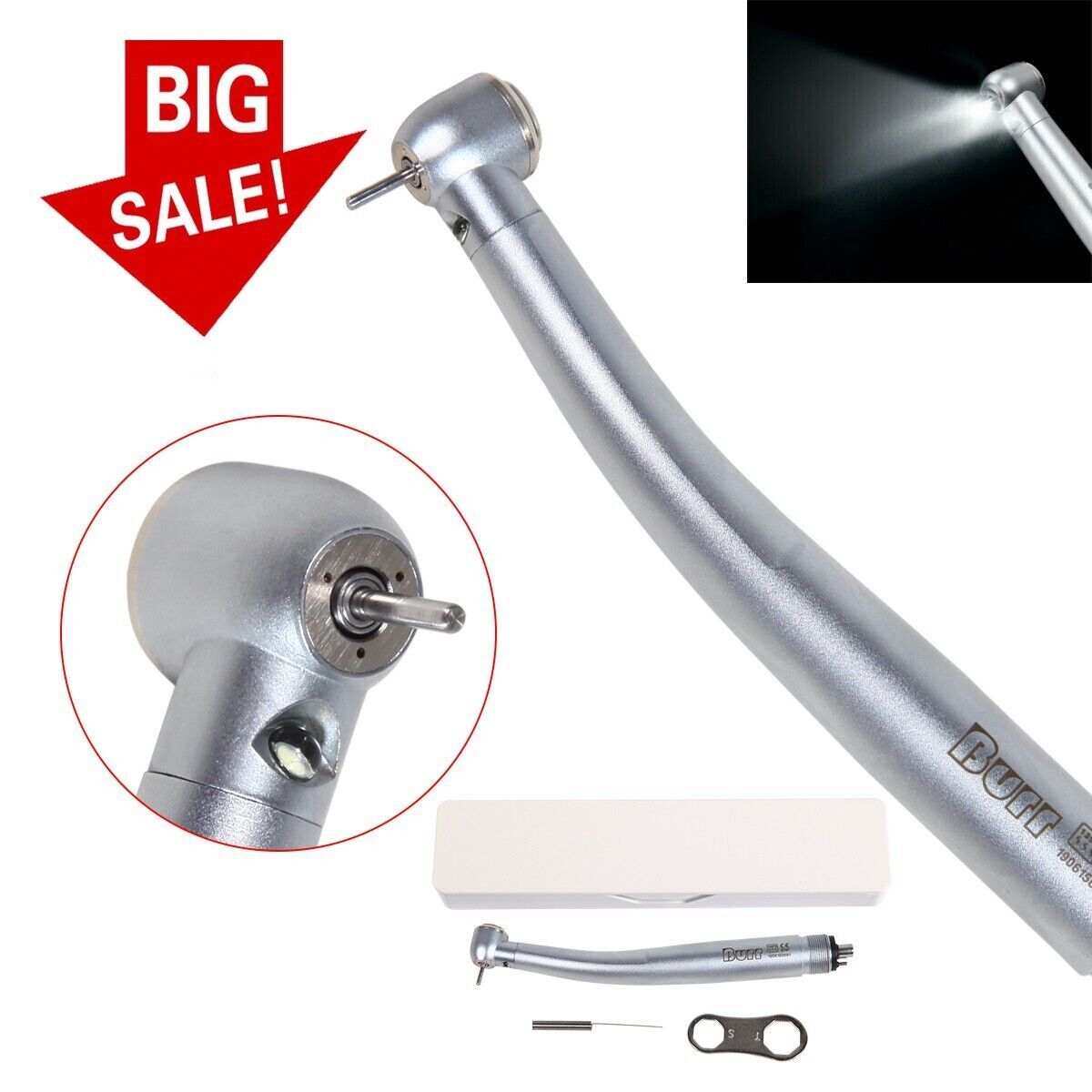 Dental 4 Hole LED E-generator Fiber Optic High Speed Handpieces NSK Style CE