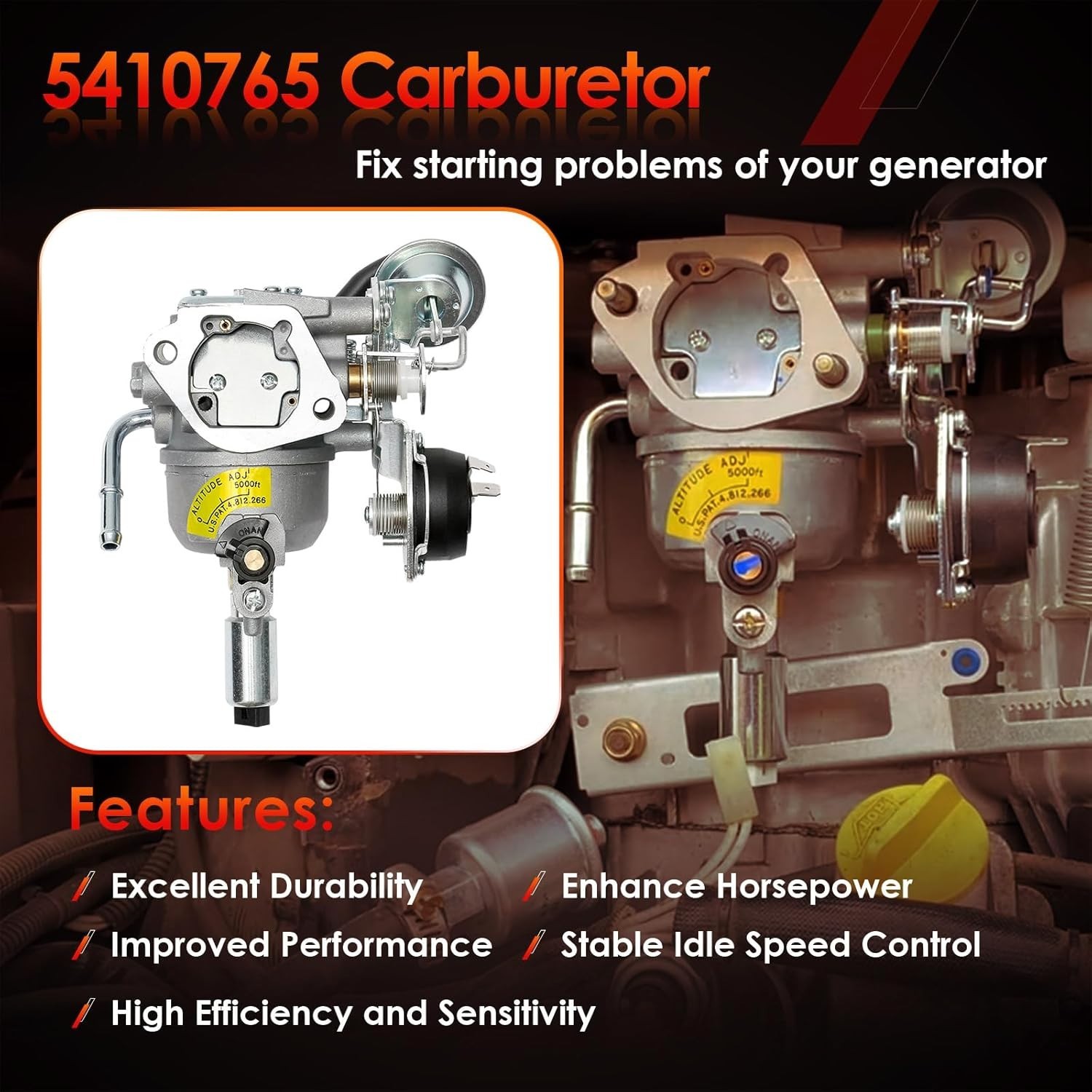 OEM Onan 5500 Carburetor with Gaskets & Fuel Filter – Easy Bolt-On Installation
