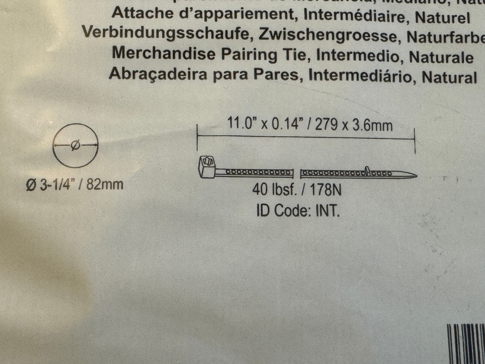 Avery Dennison #10700 Merchandise Pairing Tie Intermediate Natural (1000 pack)