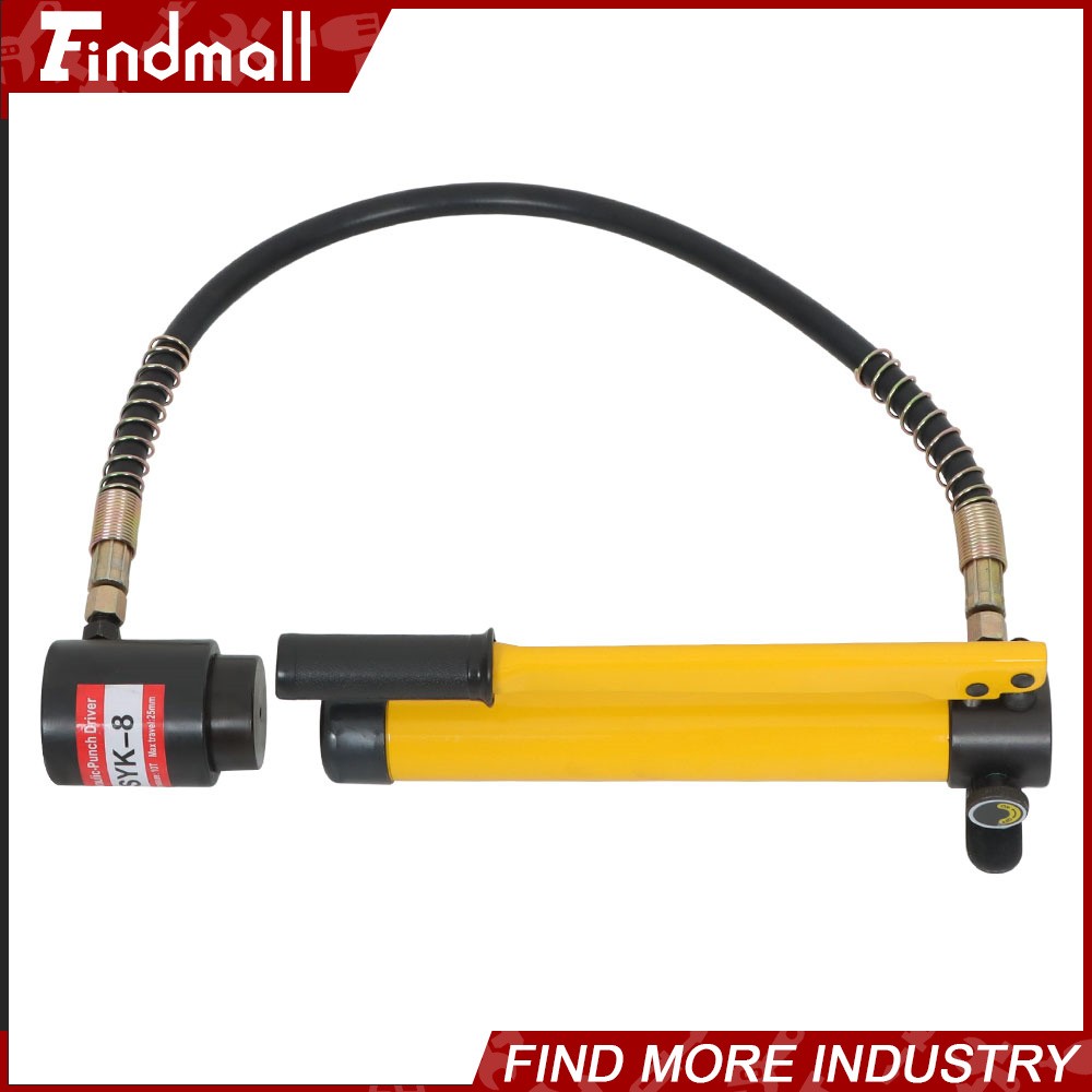 Findmall 10 Ton 1/2″ – 2″ Hydraulic Knockout Punch Driver Tool Kit With 6 Dies