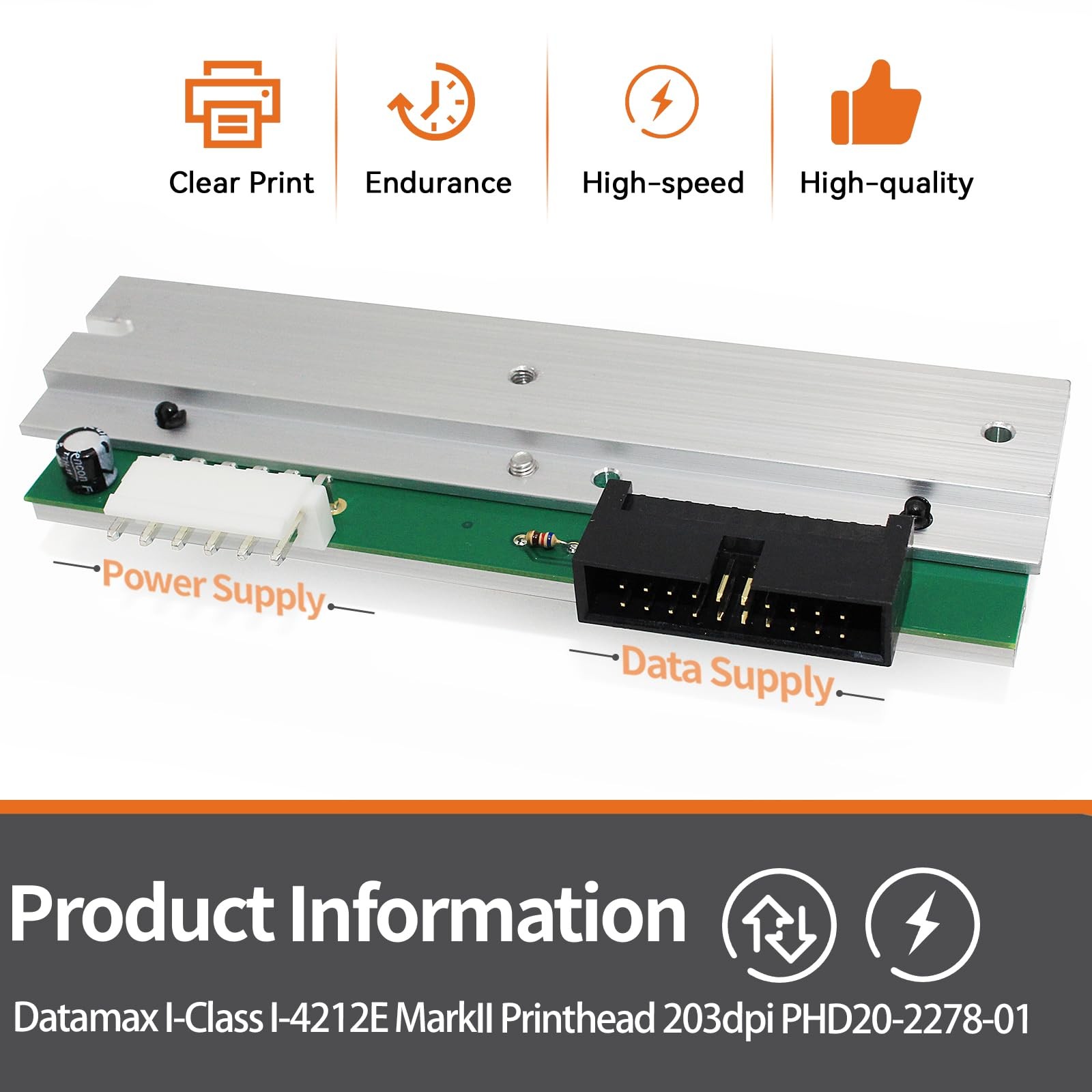 GETPARTS PHD20-2278-01 New Printhead for Datamax I-Class I-4212E MarkII Therm…
