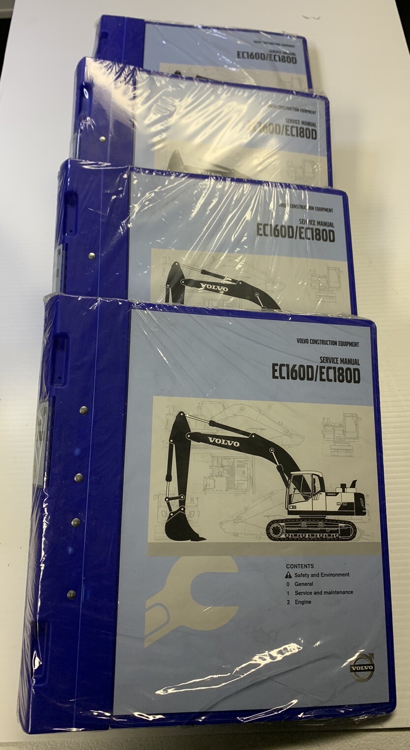 Volvo Construction Equipment EC160D/EC180D Excavator Service Manuals (set Of 4)