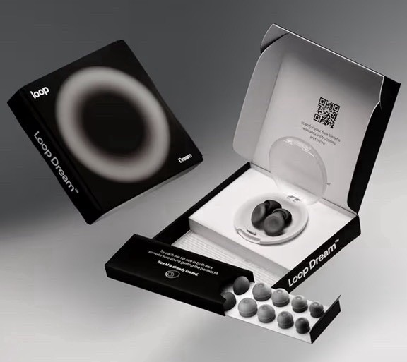 Loop Dream – Silicone/Memory Foam Earplugs for Sleep Comfort | Comfortable Balck