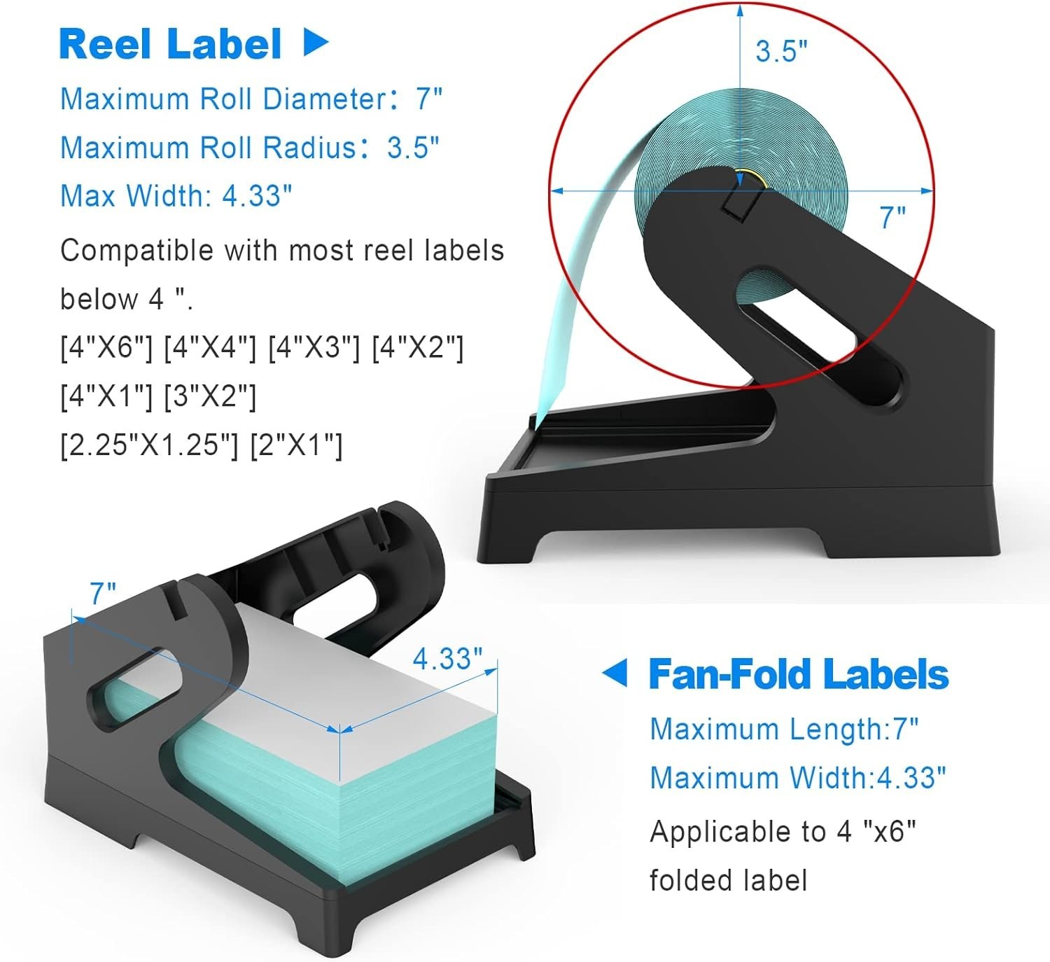 Thermal Label Storage Tray for Desktop Printers, Simple Assembly Required