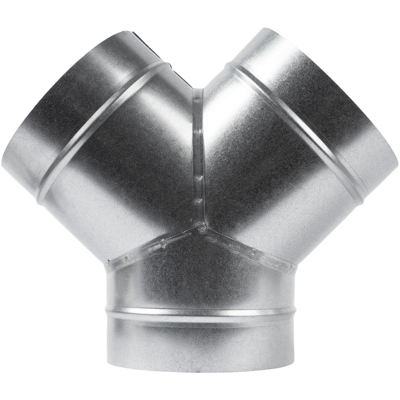 6″ Inch 3 Way Metal Duct Splitter. 60 Degree 3 Way Y Shape Connector. Connect…