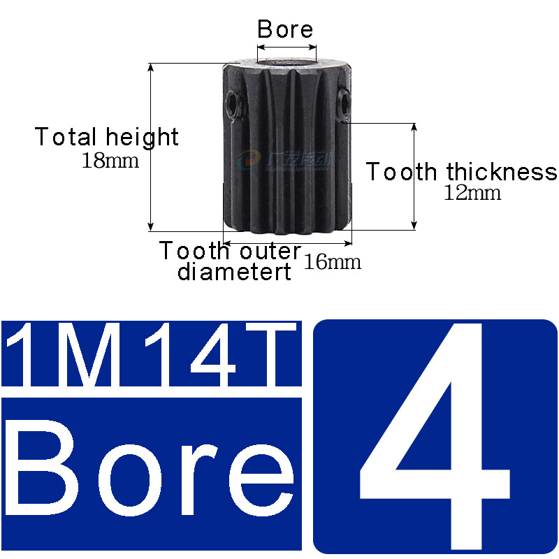 1 Mod Pinion Gear 10-150T Spur Gear With Step 45# Steel Transmission Gear 4~25mm