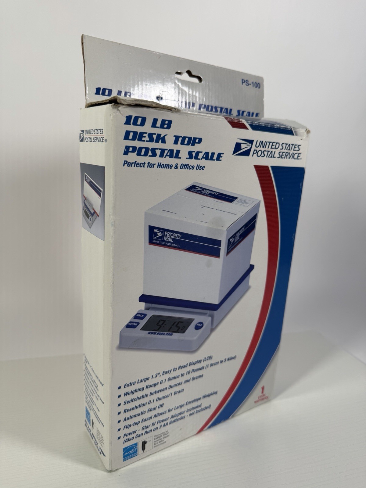 USPS 10 lb. Desk Top Postal Scale Extra Large LCD Digital Electronic ~ Tested