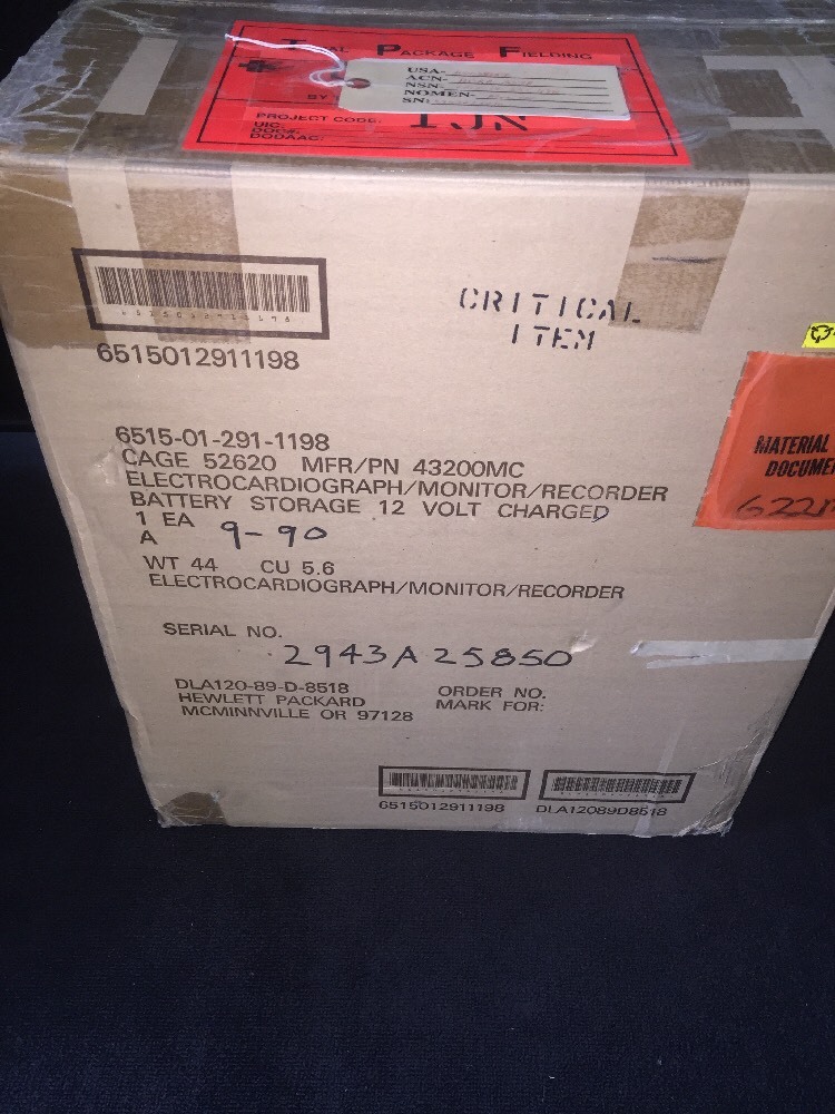 NEW HP Electrocardiograph Monitor Recorder 43200MC In Pressure Case