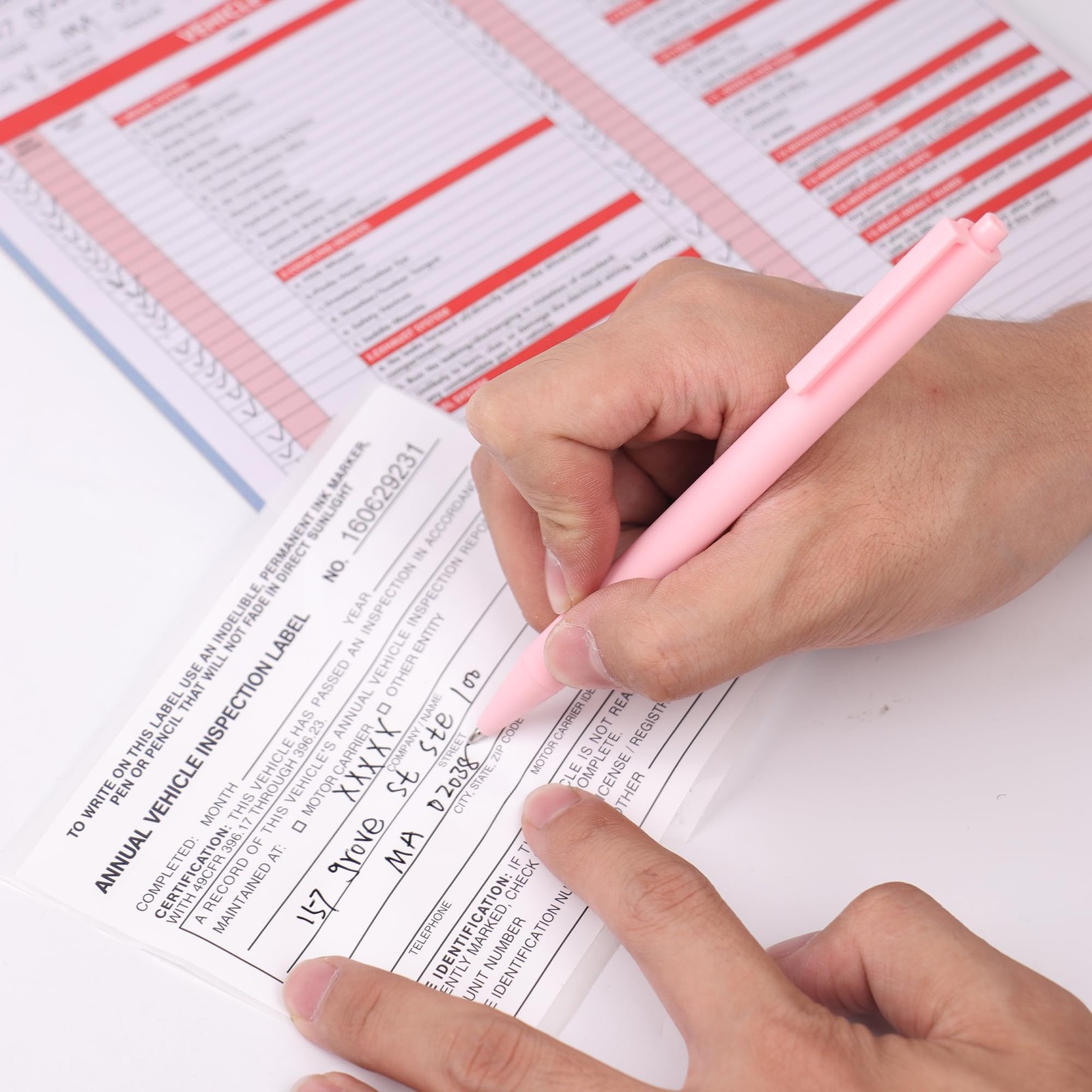 Annual Vehicle Inspection Report Form 3-Ply Carbonless DOT Vinyl 30PK
