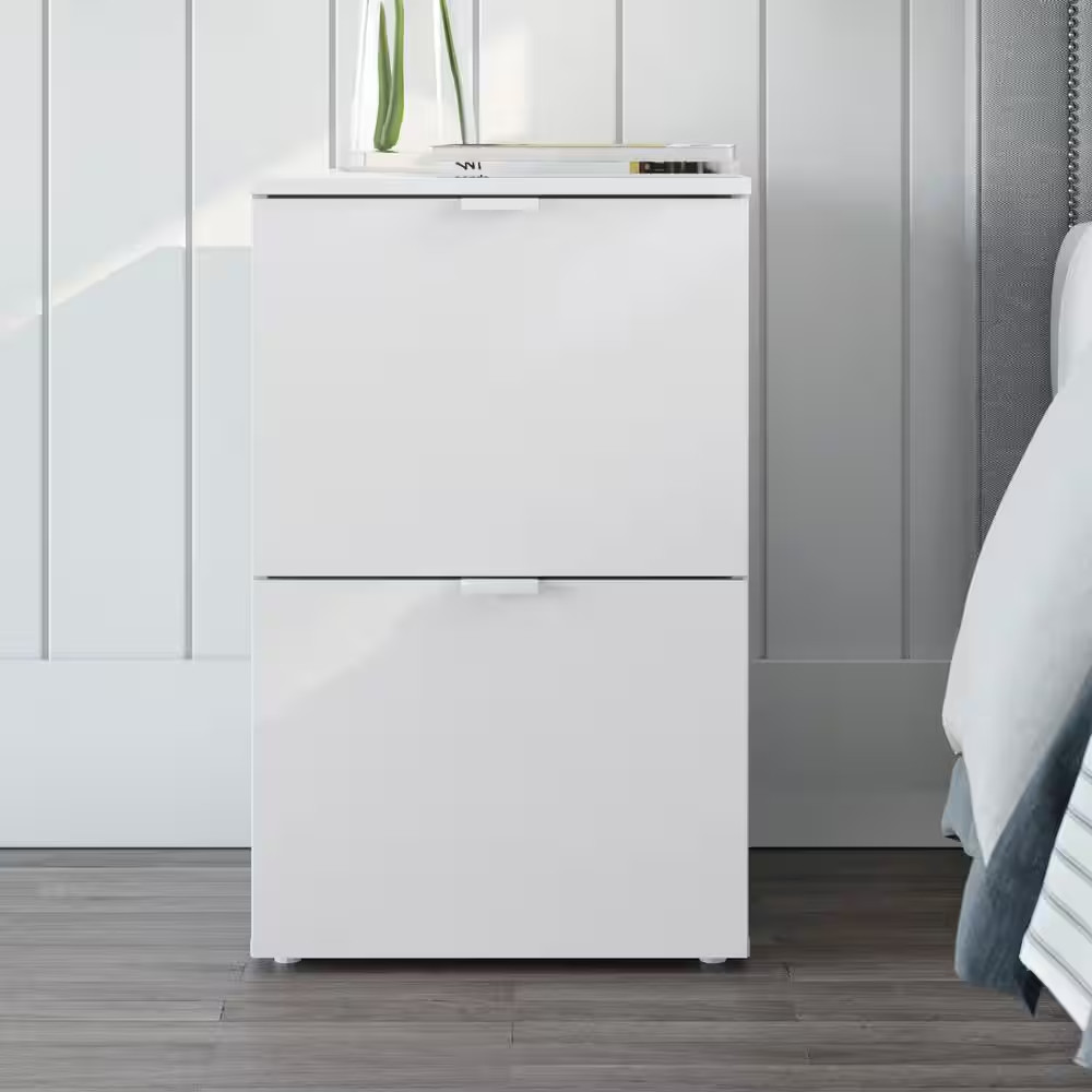 Sacaramento 2-Drawer White Hanging File Cabinet 28.7 In. H X 18.1 In. W X 17.7 I