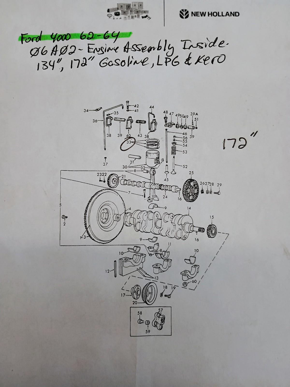 NEW OEM CNH 86539359 STD PISTON RING SET 172′ ENGINE