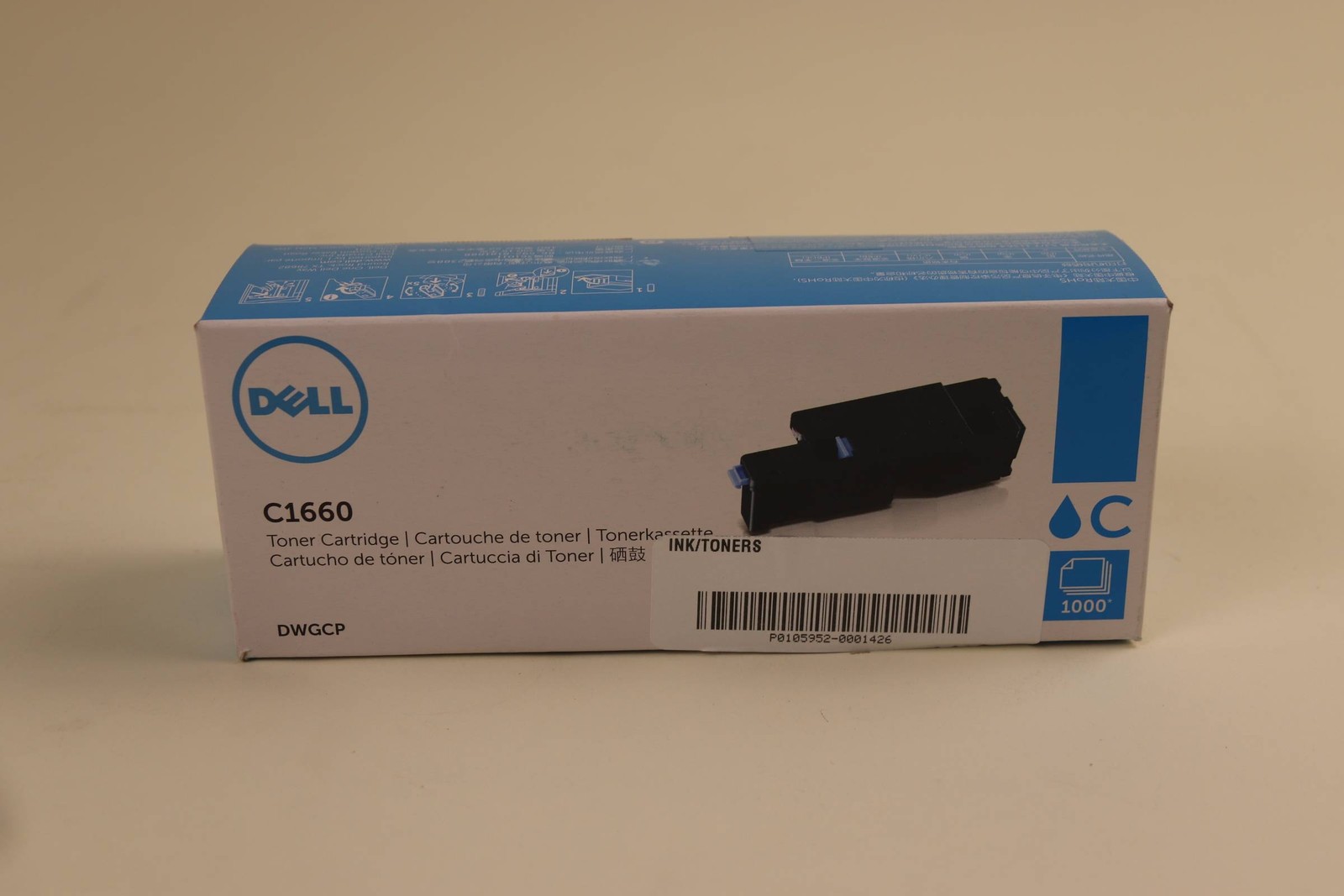 DELL C1660 TONER CARTRIDGE | DWGCP | CYAN | NEW