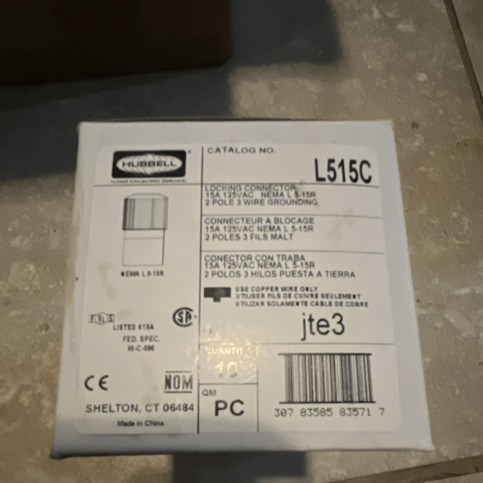 Hubbell Locking Plug NEMA L5-15P 15A 125V (Qty: 20 – 10 male 10 female)