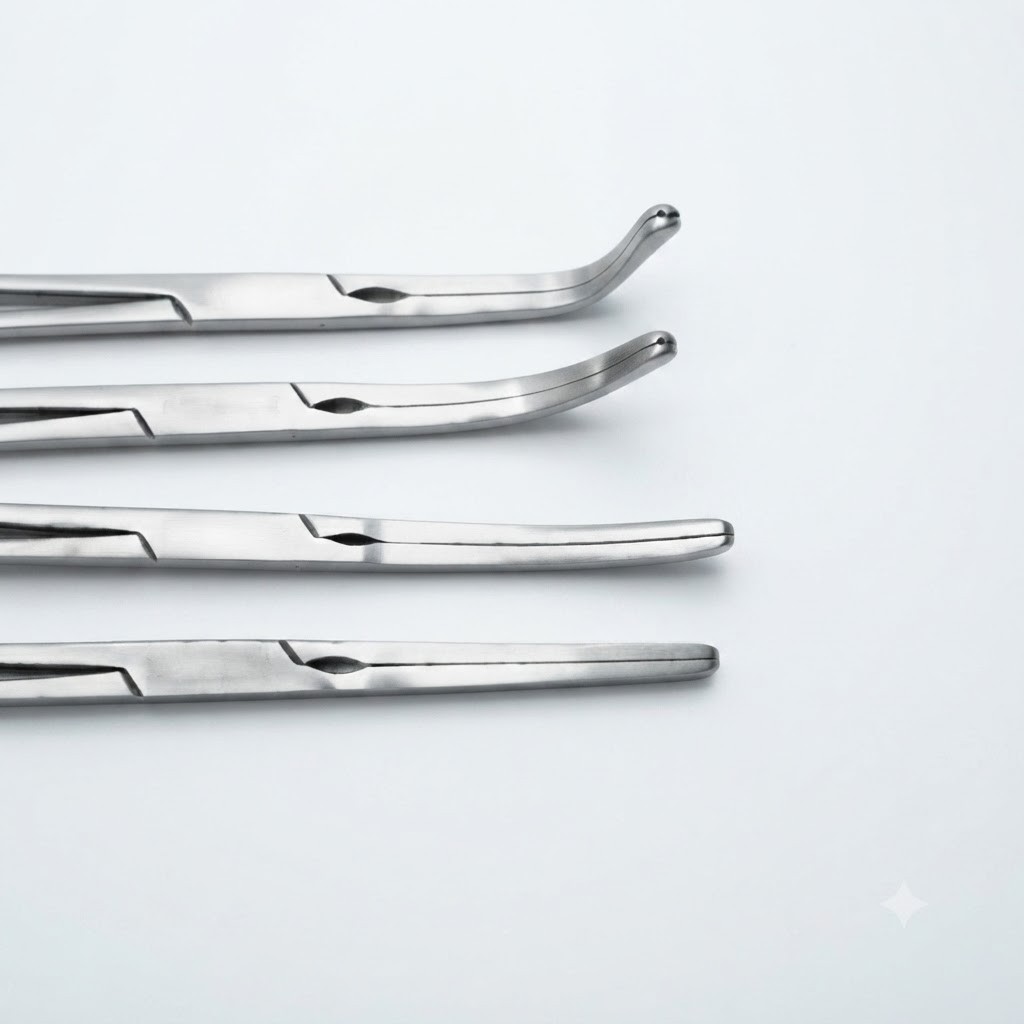 Set of 4 Zeppelin Z Hysterectomy Clamps TC OB/GYN Gynecology Surgical Forceps