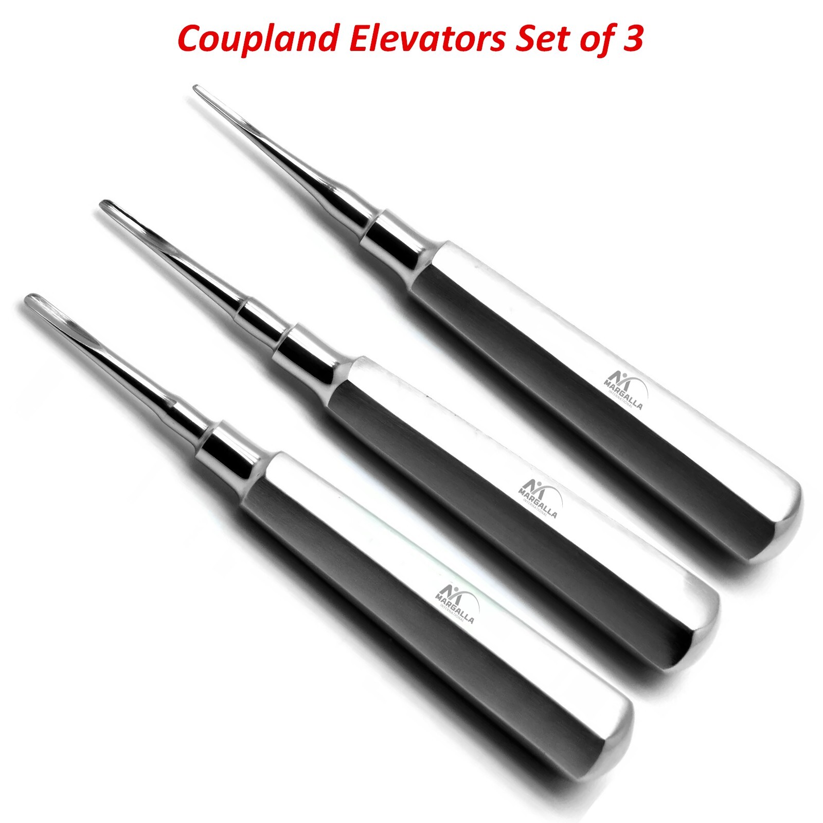 Coupland Elevators Dental Extraction Set Of 3 Surgical Root Extracting Loosen